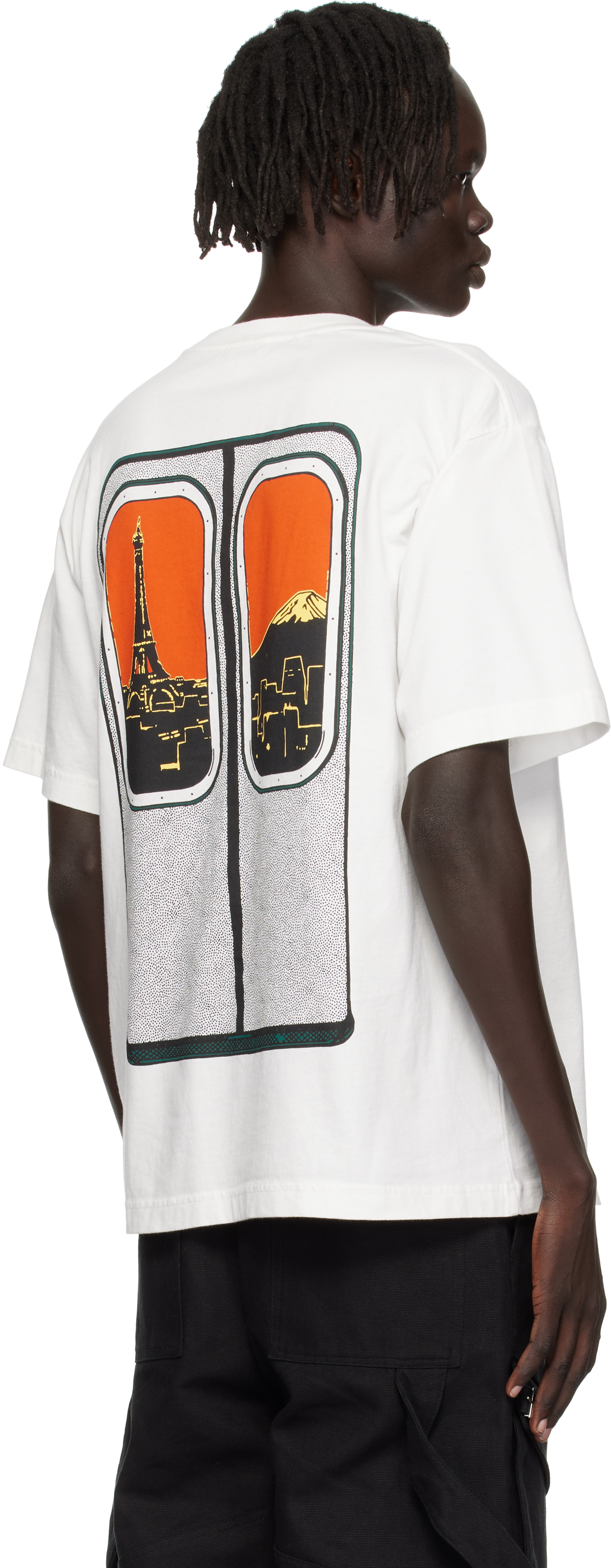 Kenzo Graphic Print Crew Neck Short Sleeve T-shirt In White