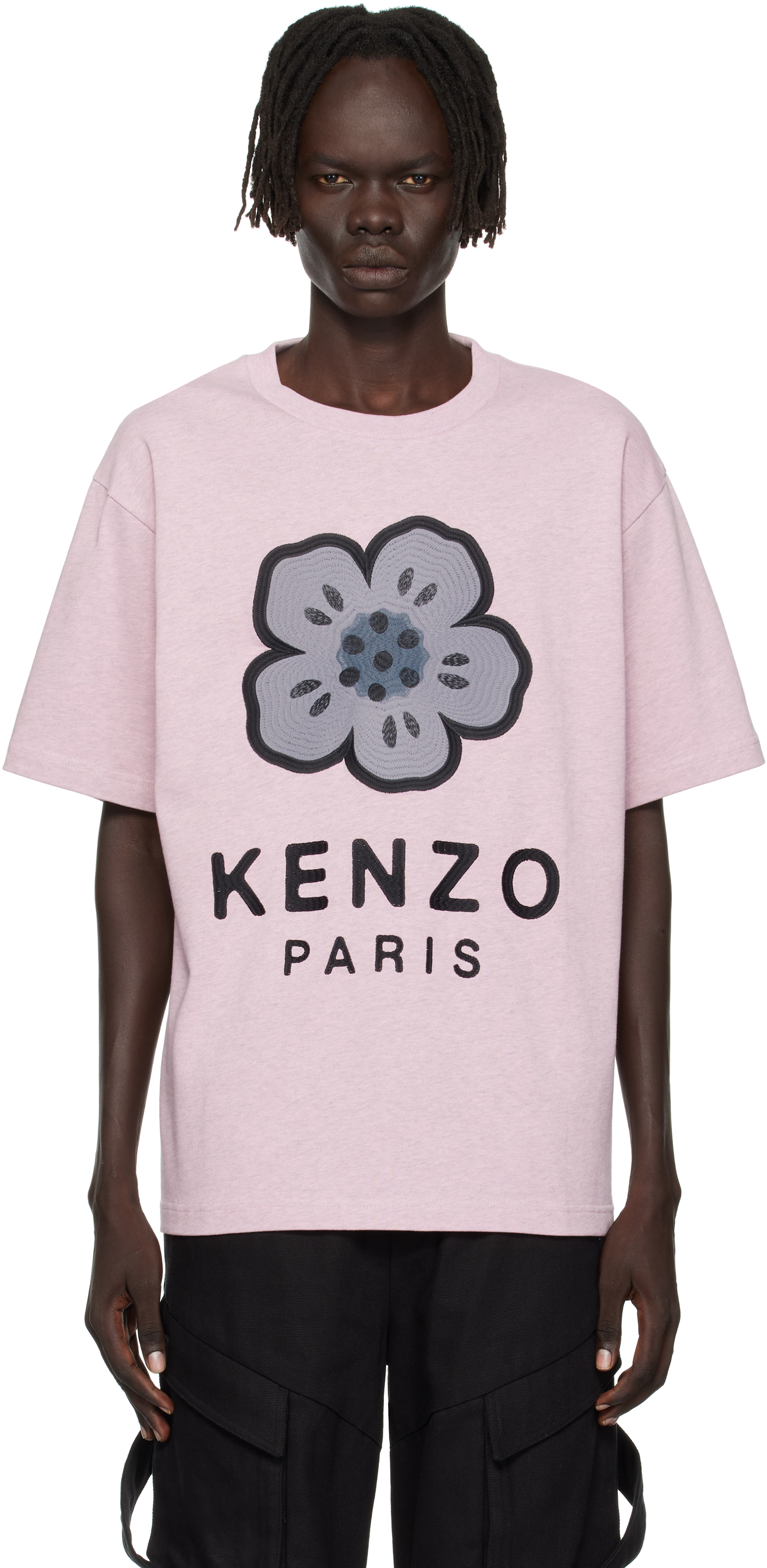Tシャツ・カットソー KENZO 'Boke Flower' T-shirt Pink Kenzo: Pink Kenzo Paris 'Boke Flower' Embroidered Oversized