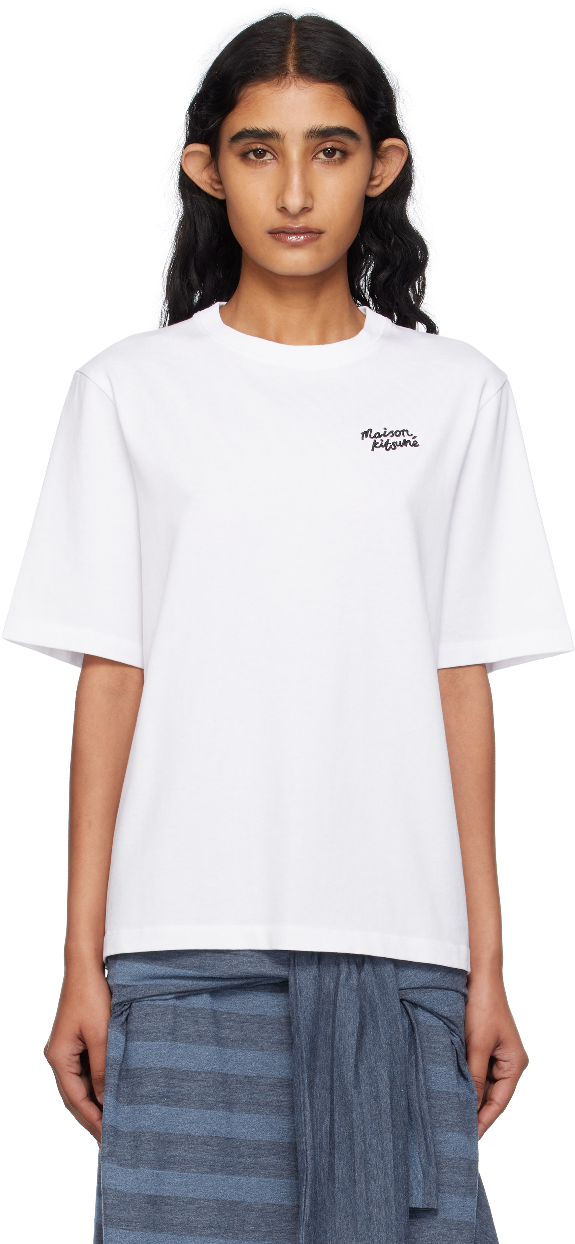 Maison Kitsuné: ホワイト 'Maison Kitsuné' Handwriting Maison Kitsuné: ホワイト 'Maison Kitsuné' Handwriting