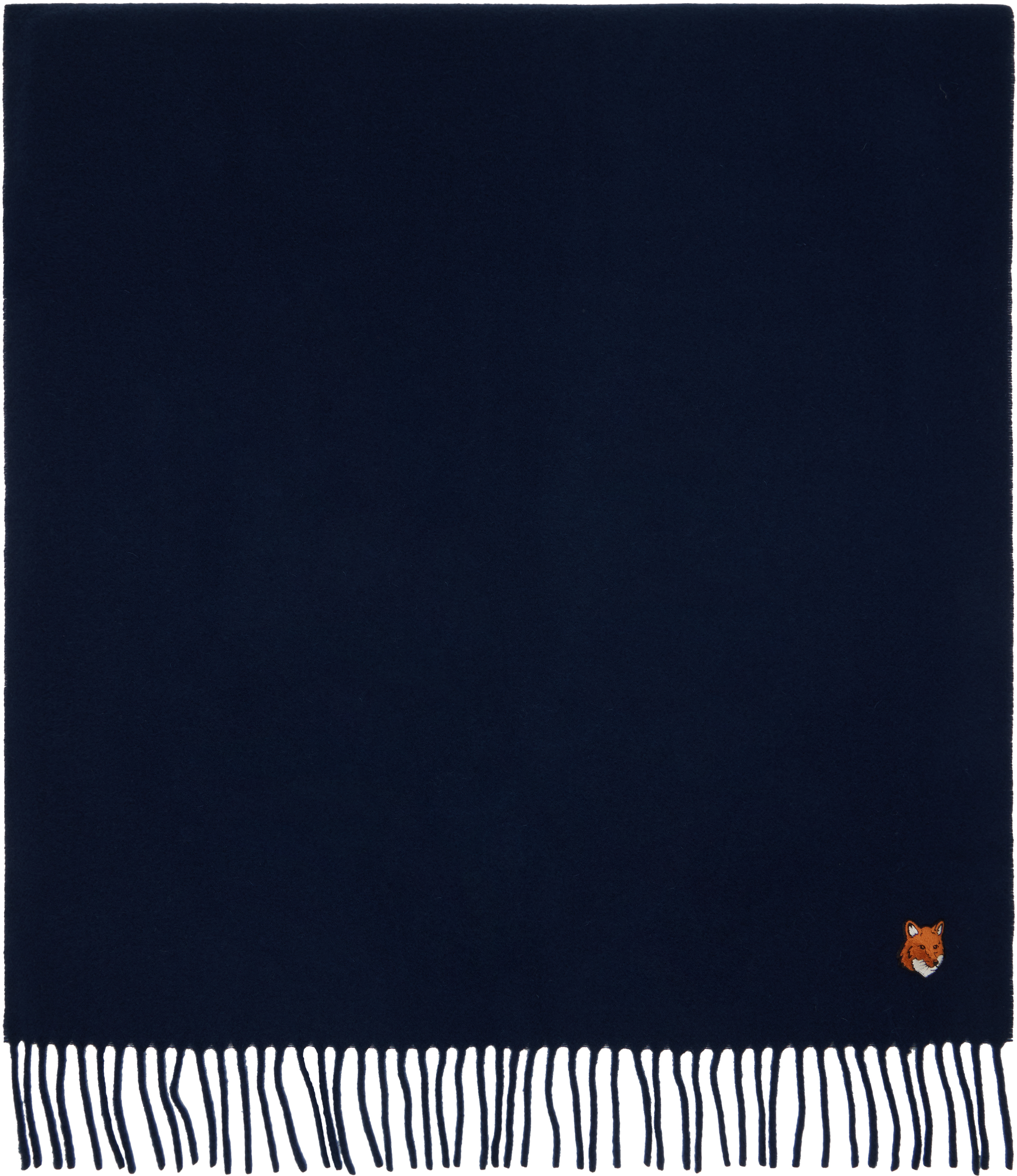 Maison Kitsuné Navy Fox Head Scarf