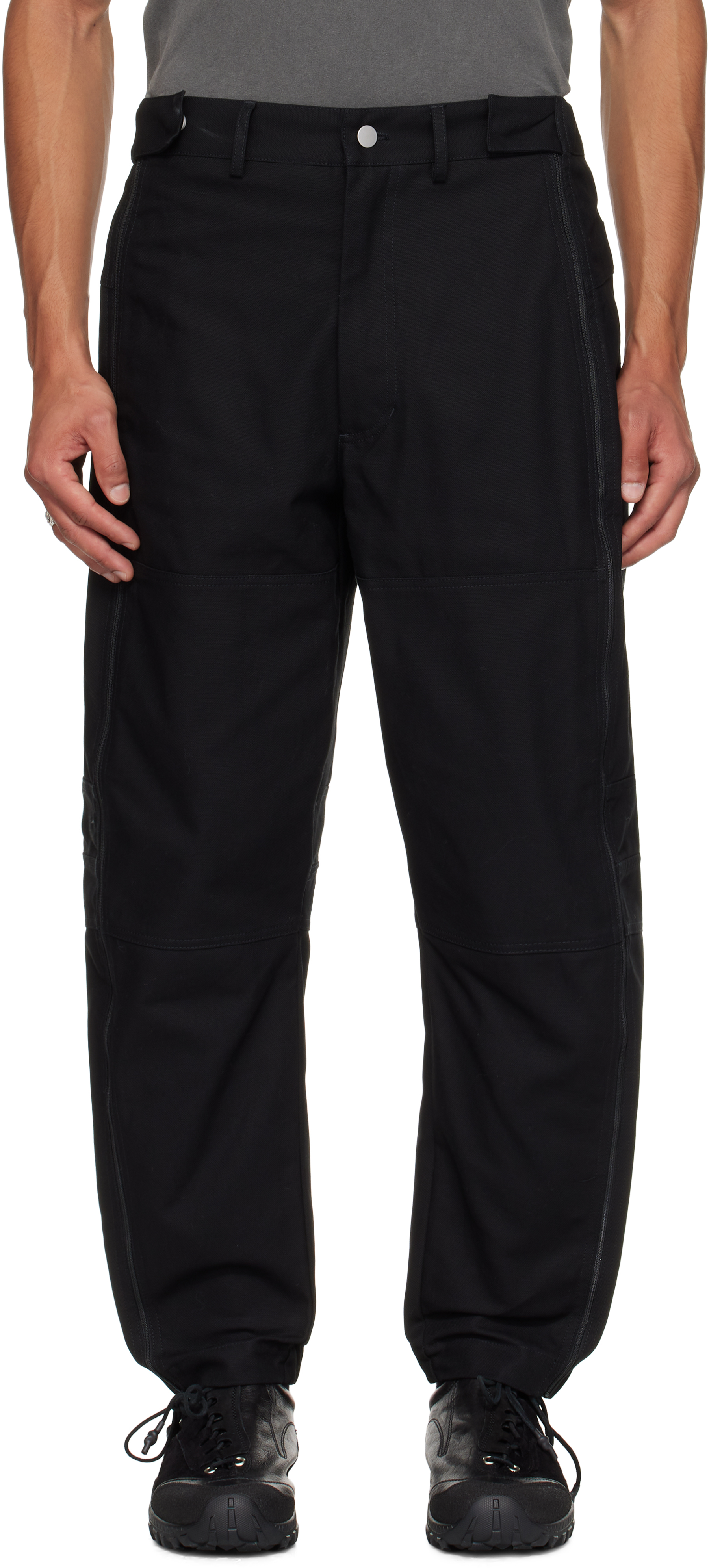 ottolinger ssense限定　トラウザーズ　スラックス mordecai-black-zipper-trousers.jpg