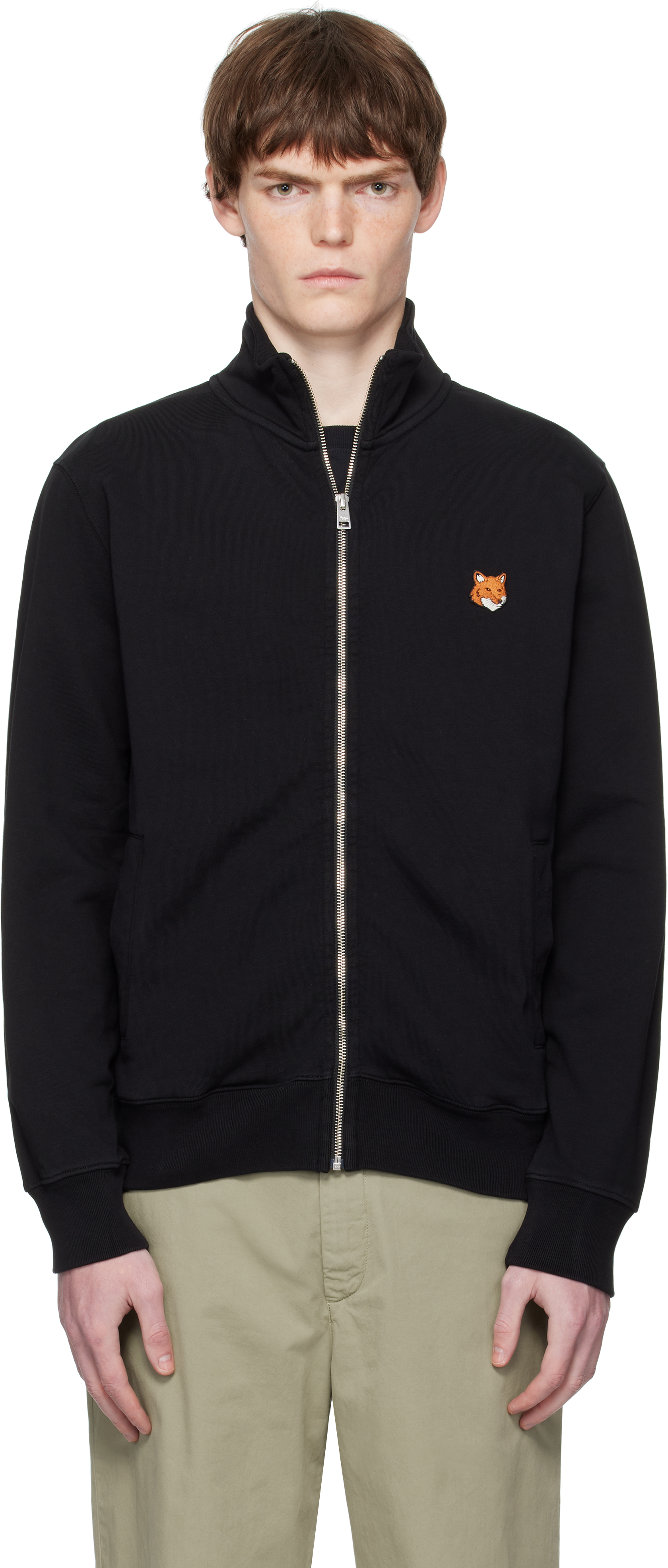 MAISON KITSUNE｜HOOD/ZIP-UP (BOLD FOX HEAD PATCH OVERSIZ BOLD FOX HEAD PATCH COMFORT ZIPPED HOODIE | Maison Kitsuné