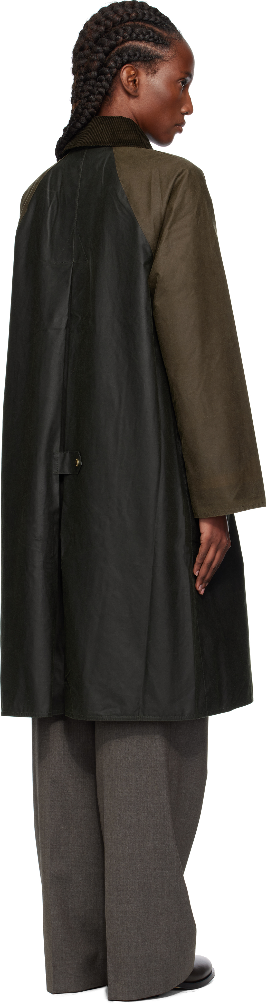 Barbour Gray & Brown Evette Wax Jacket