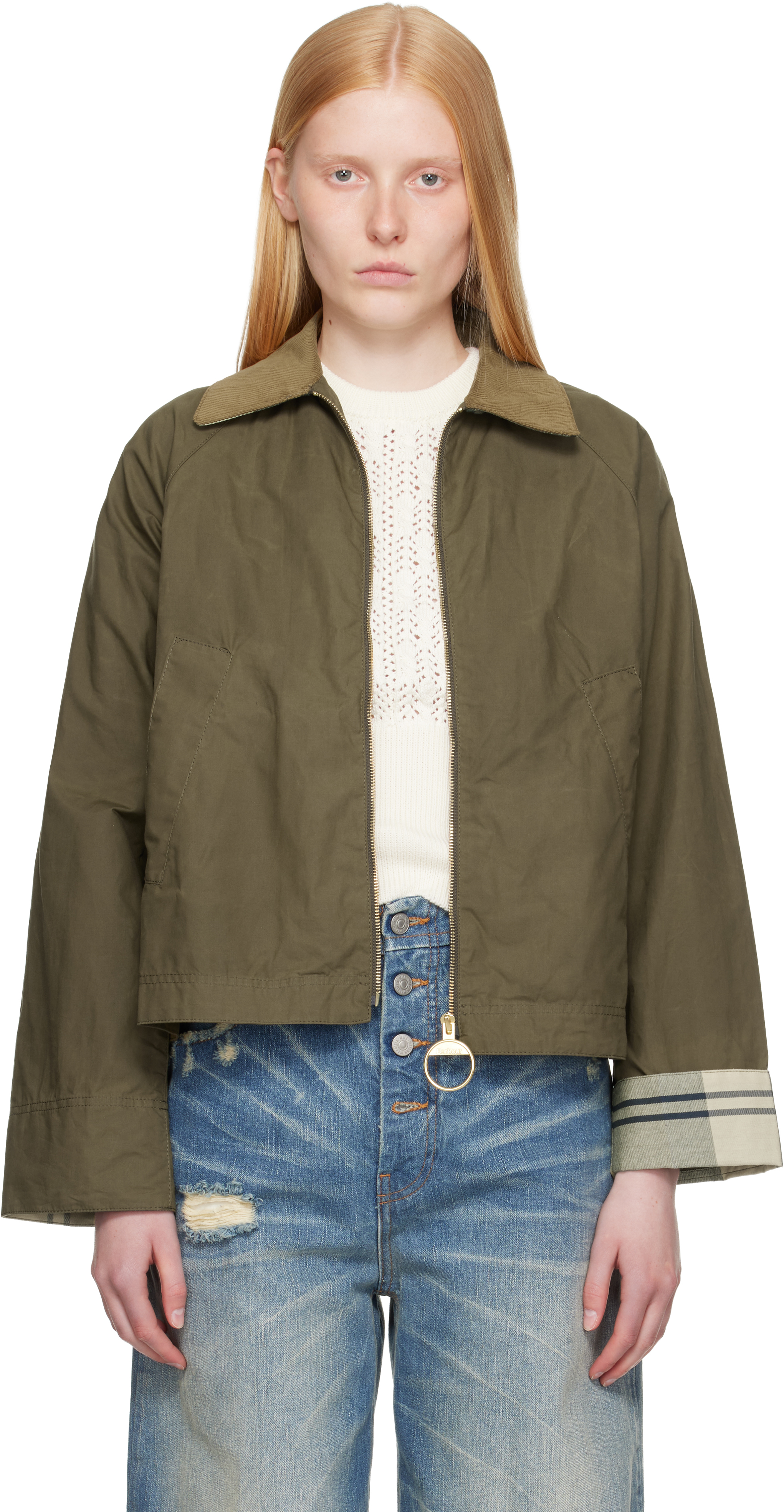 Barbour Khaki Catlin Showerproof Jacket