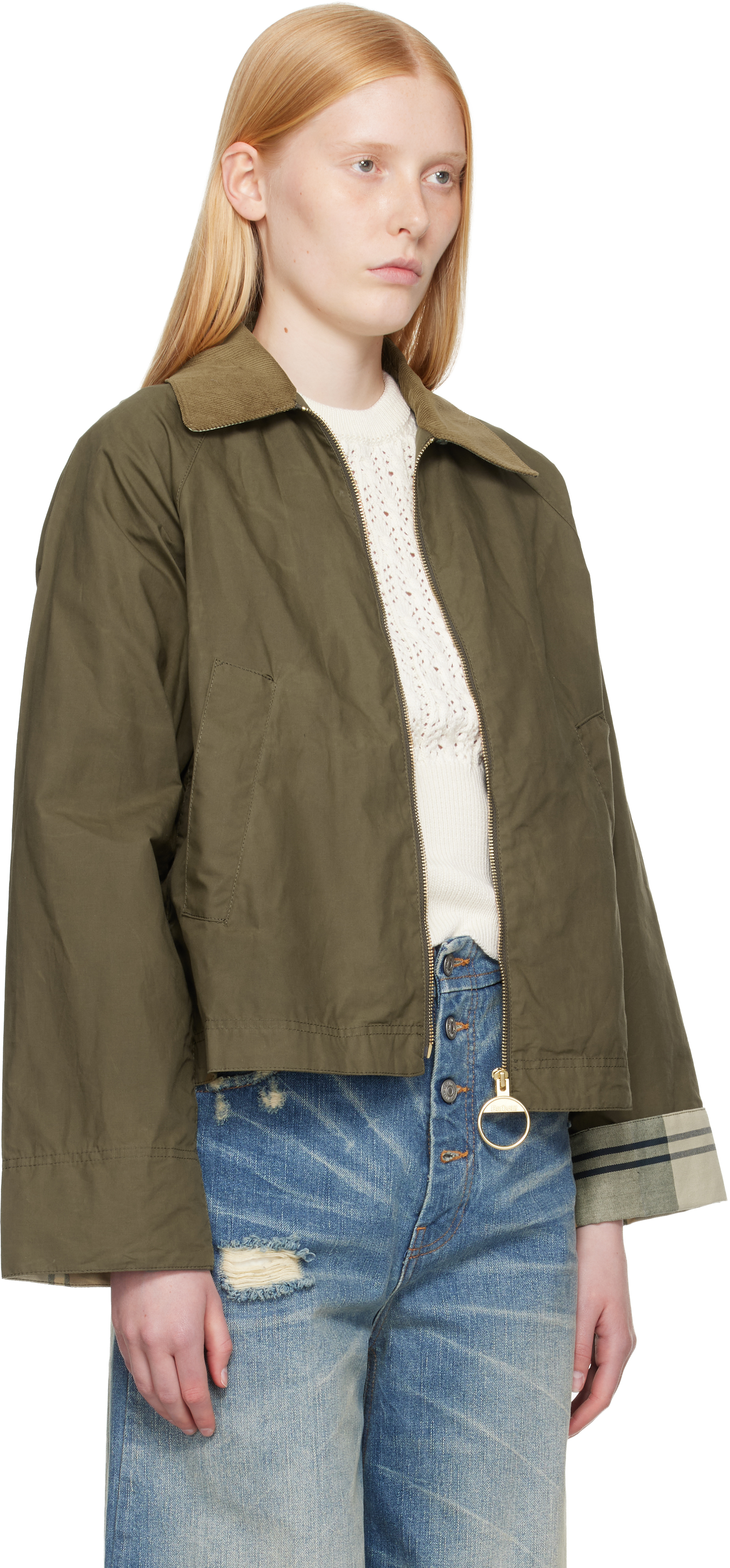 Barbour Khaki Catlin Showerproof Jacket