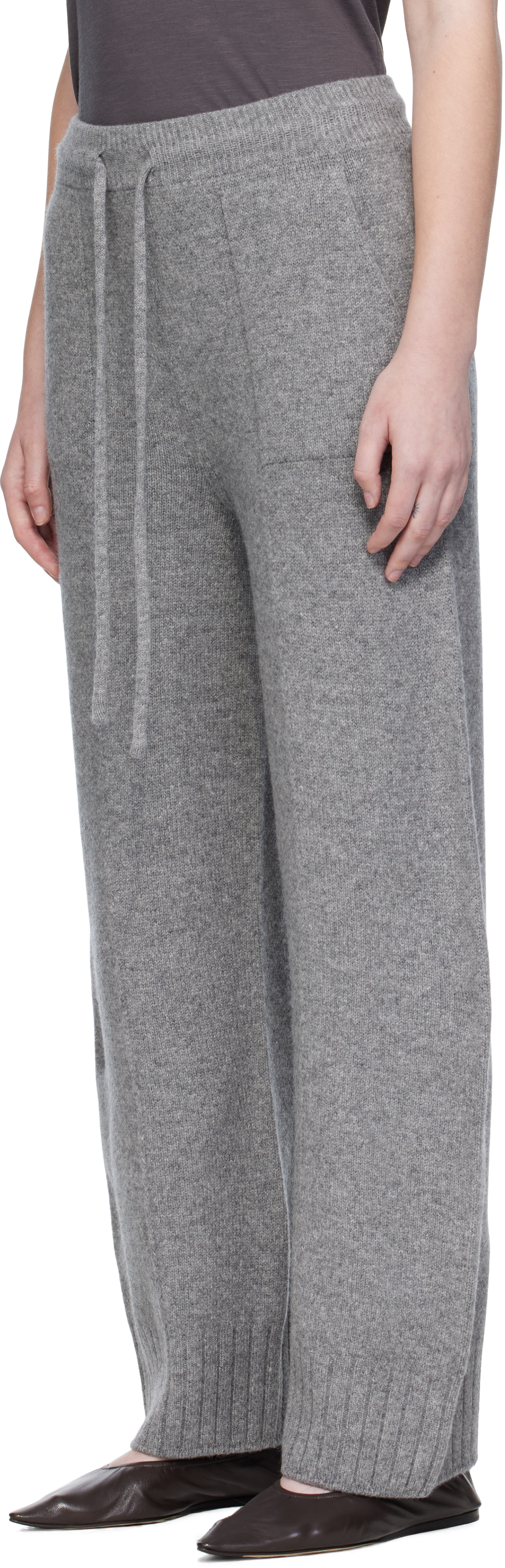Umarmung Gray Wholegarment Wrap Skirt Lounge Pants In Gray