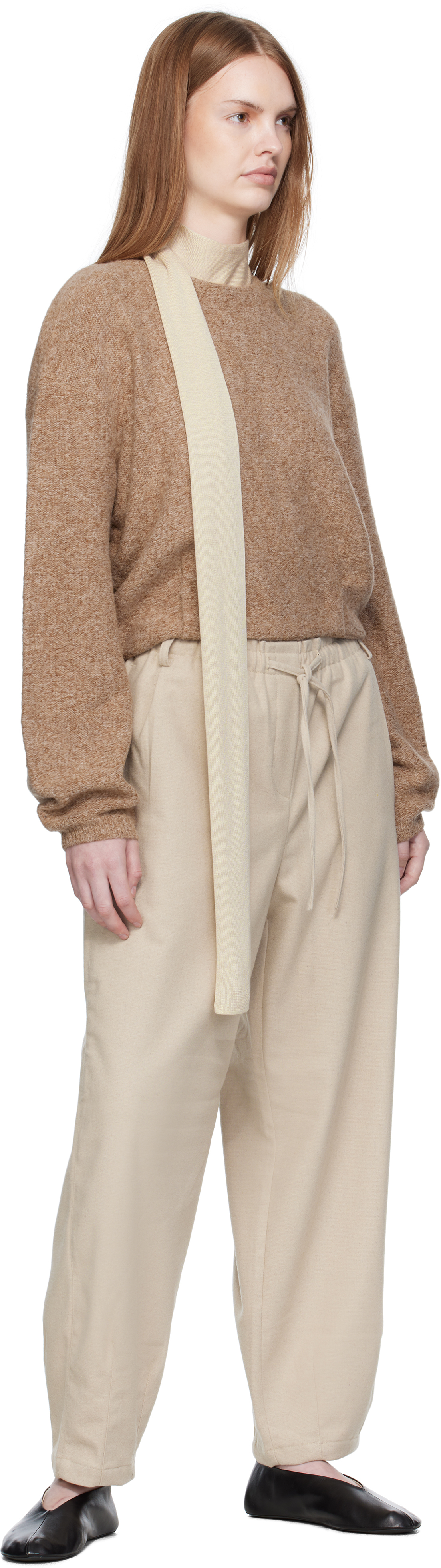 Umarmung Taupe Baby Alpaca Two Way Cardigan In Multi