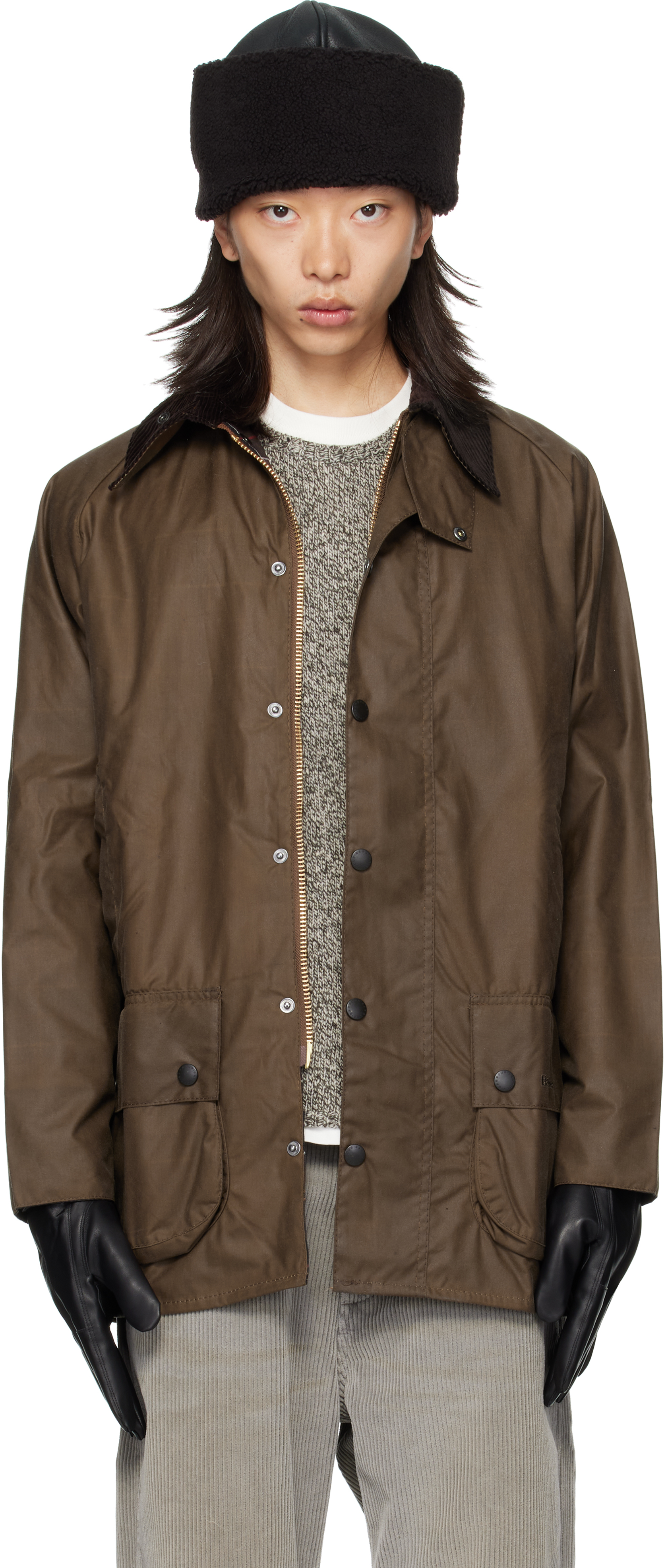 Barbourのブラウン Beaufort ワックス ジャケットがセール中