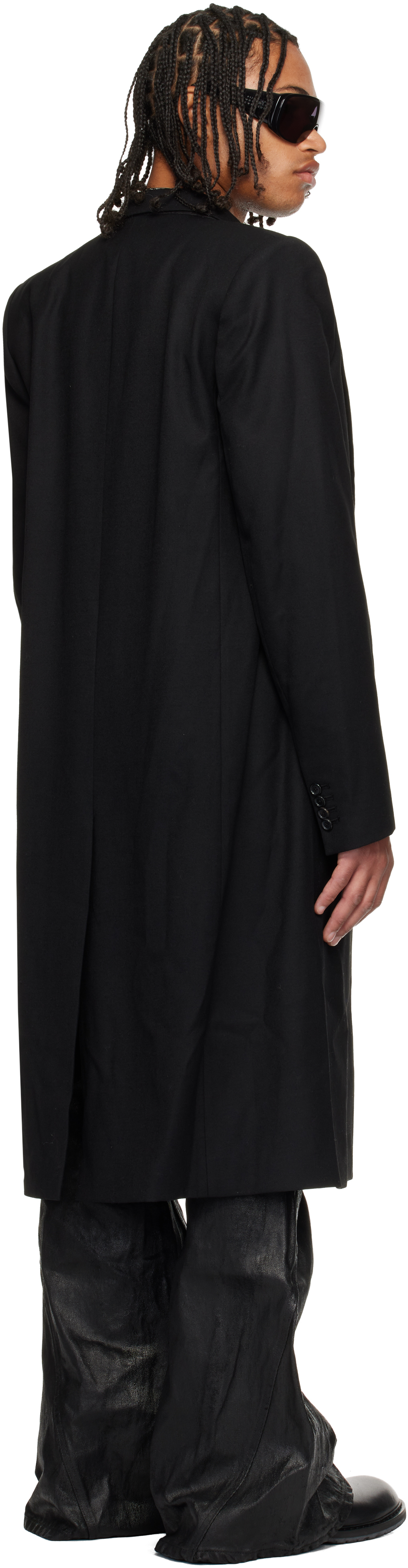 Det Blev Sent Black Tailored Coat In Black
