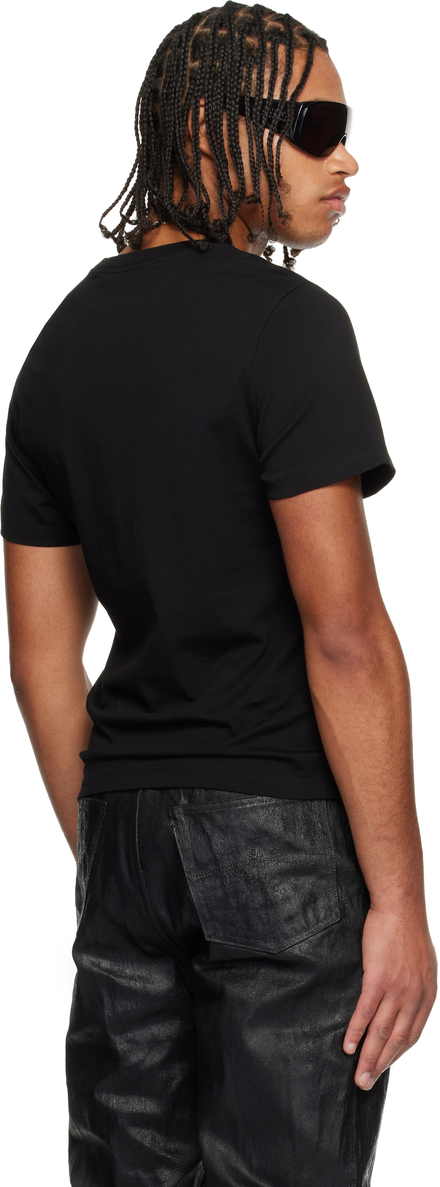 Det Blev Sent Black Cropped T-shirt In Black