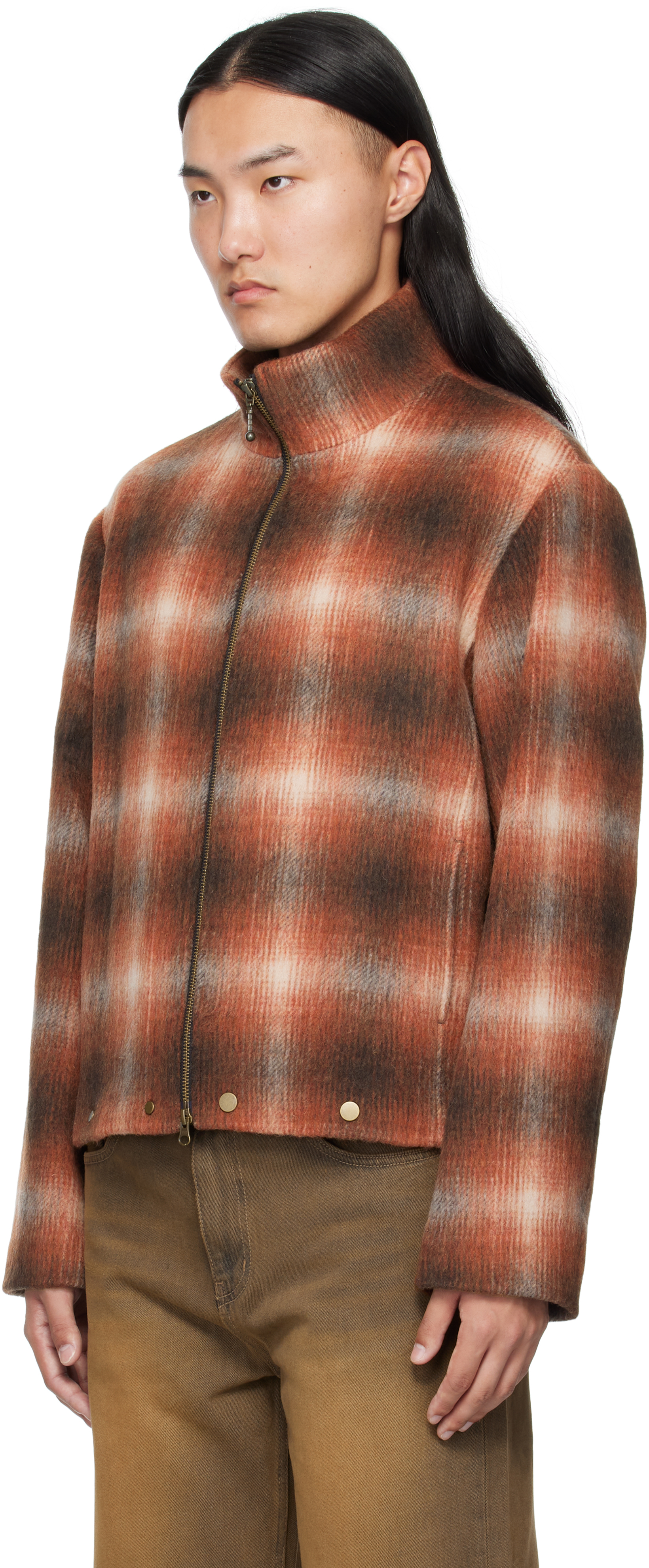 Mmic Red Luft Zip-up Jacket In Brown