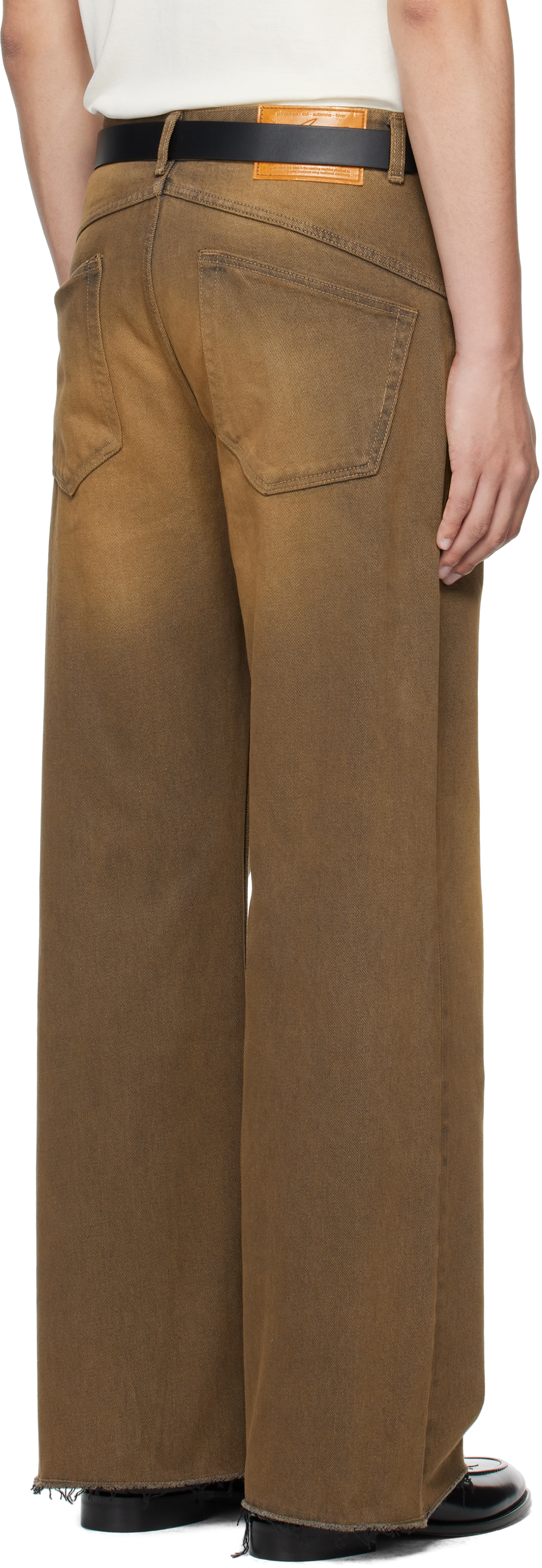 Mmic Brown Rocker Flare Jeans In Brown