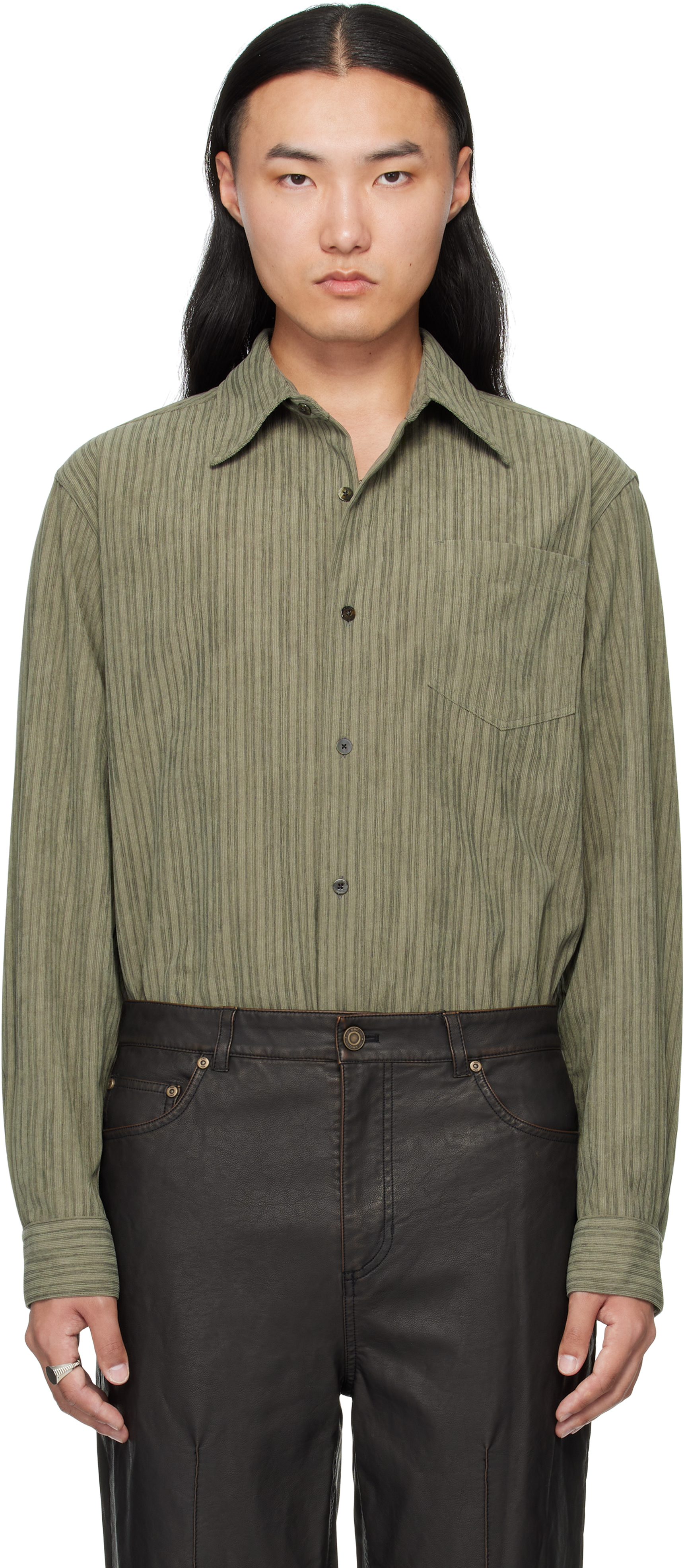 Mmic Khaki Rogue Shirt In Green