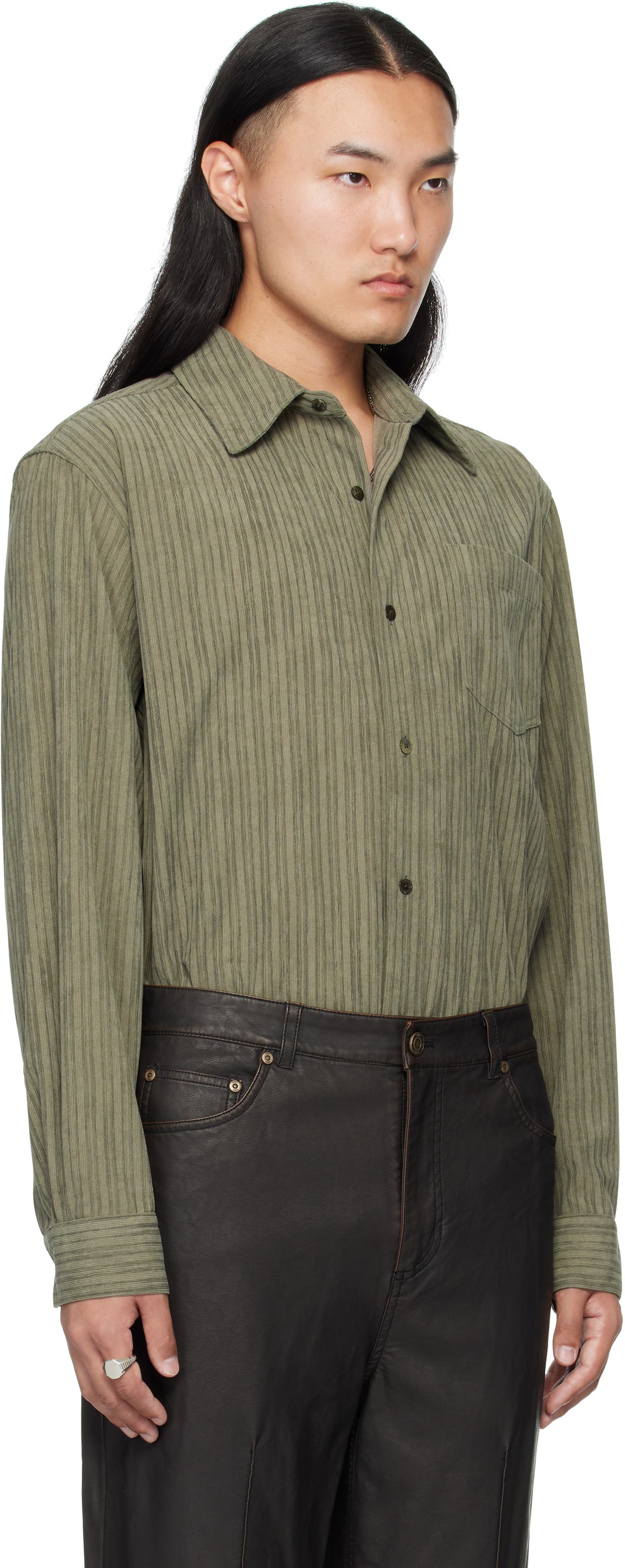 Mmic Khaki Rogue Shirt In Green