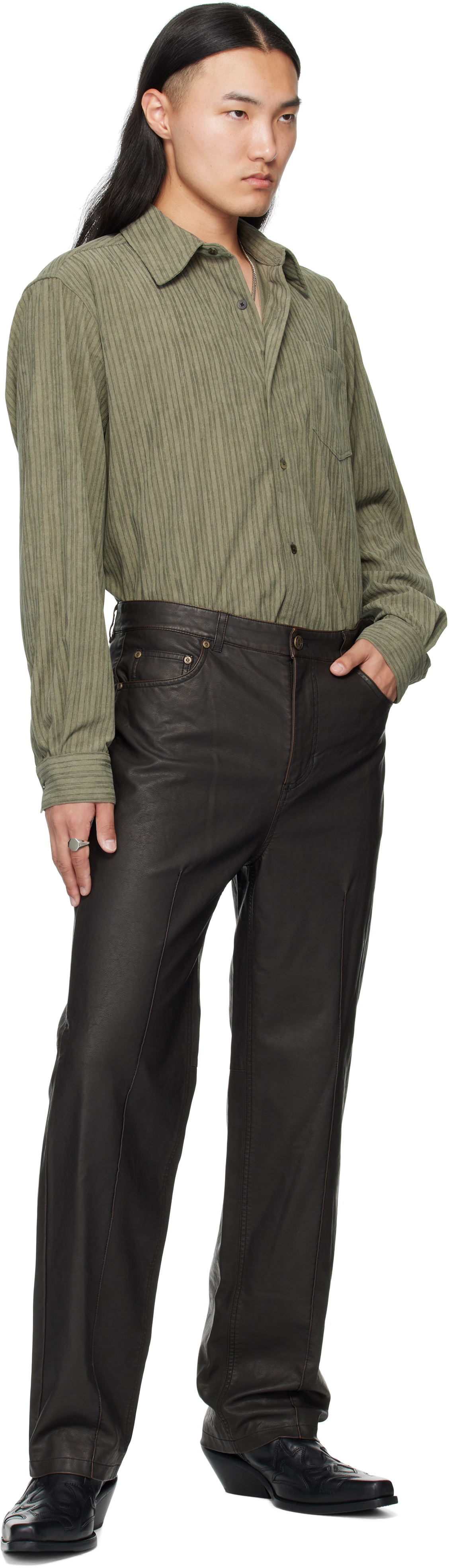 Mmic Khaki Rogue Shirt In Green