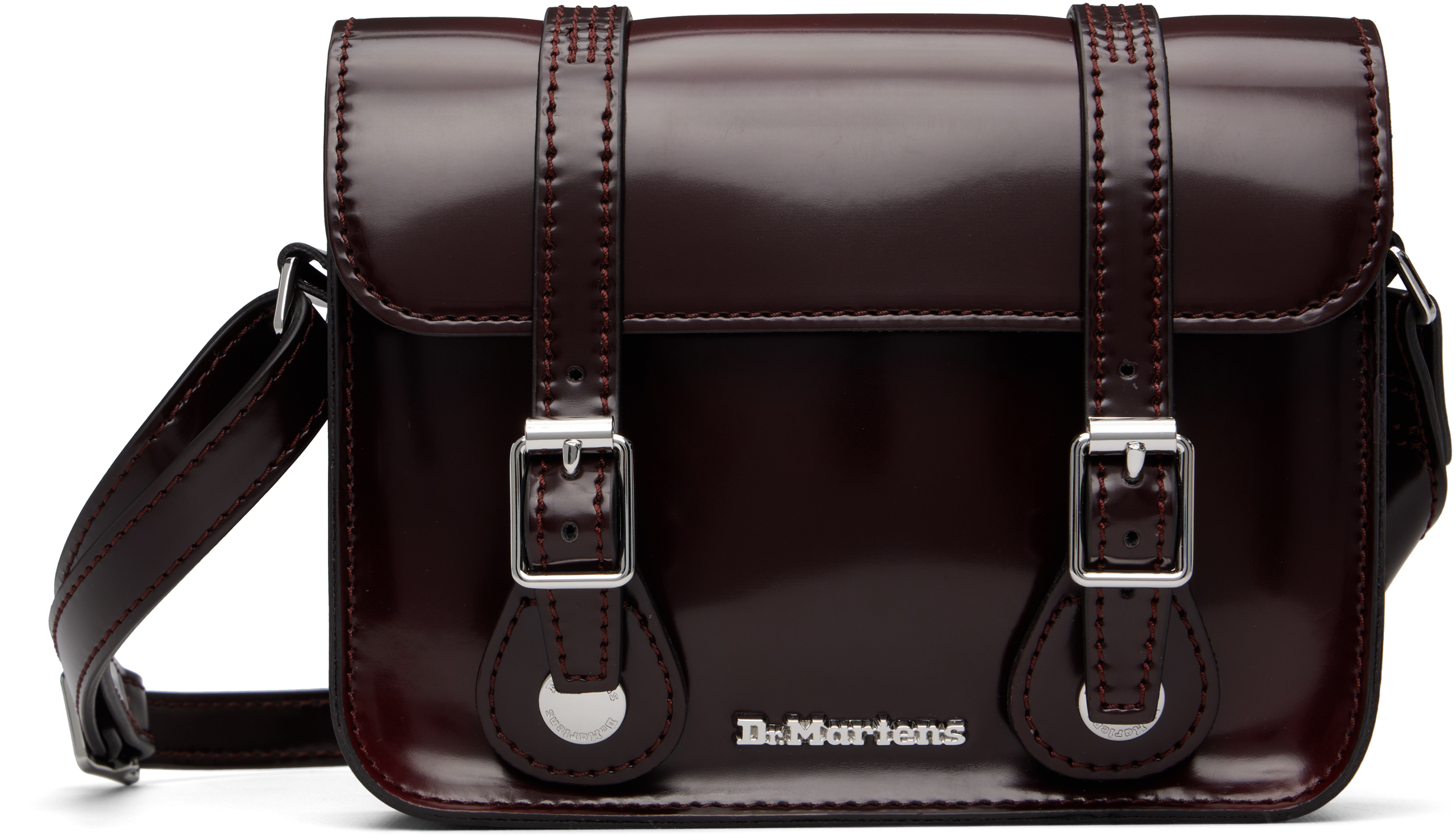 Dr. Martens' Burgundy 7 Inch Vegan Crossbody Bag
