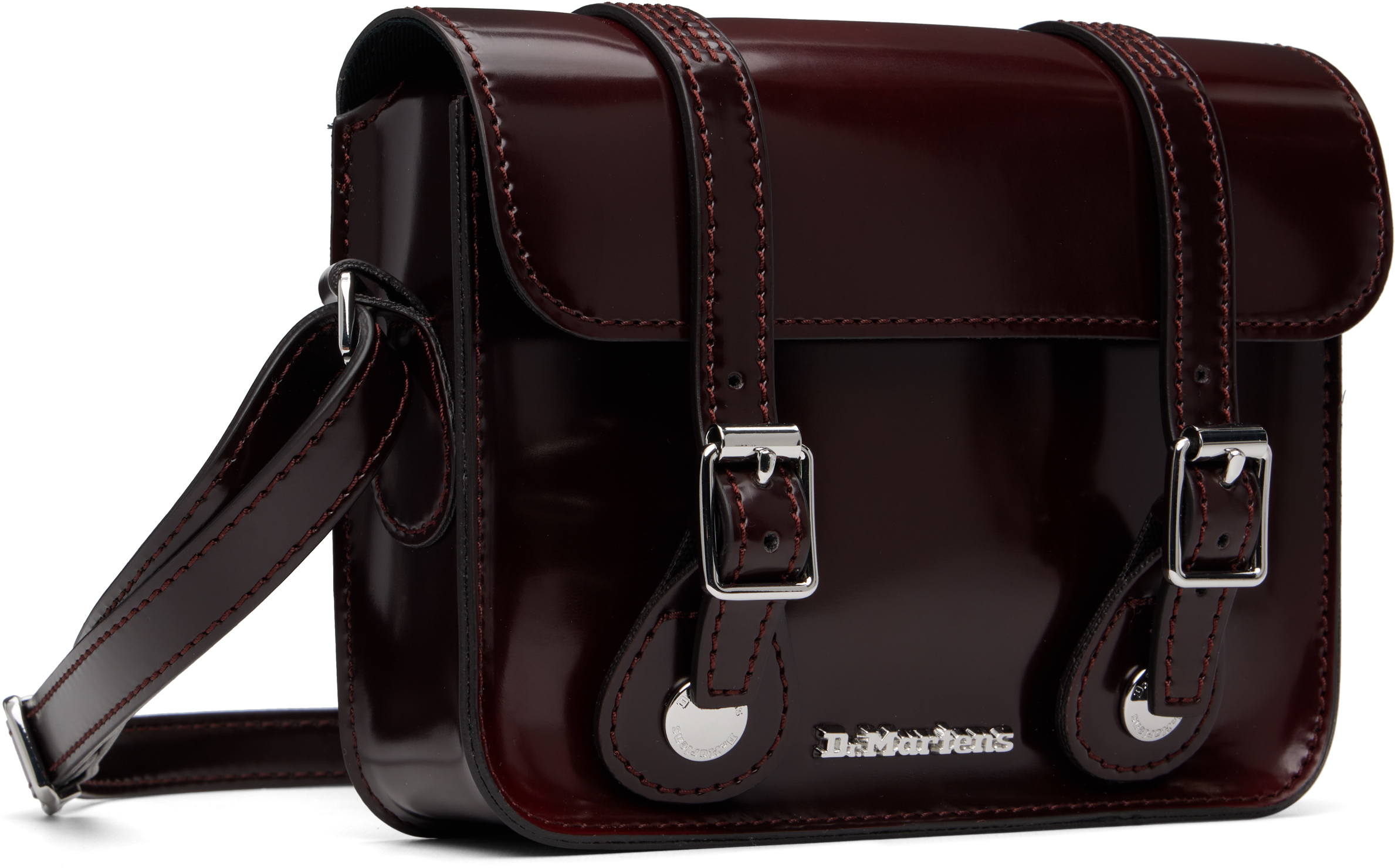 Dr. Martens' Burgundy 7 Inch Vegan Crossbody Bag
