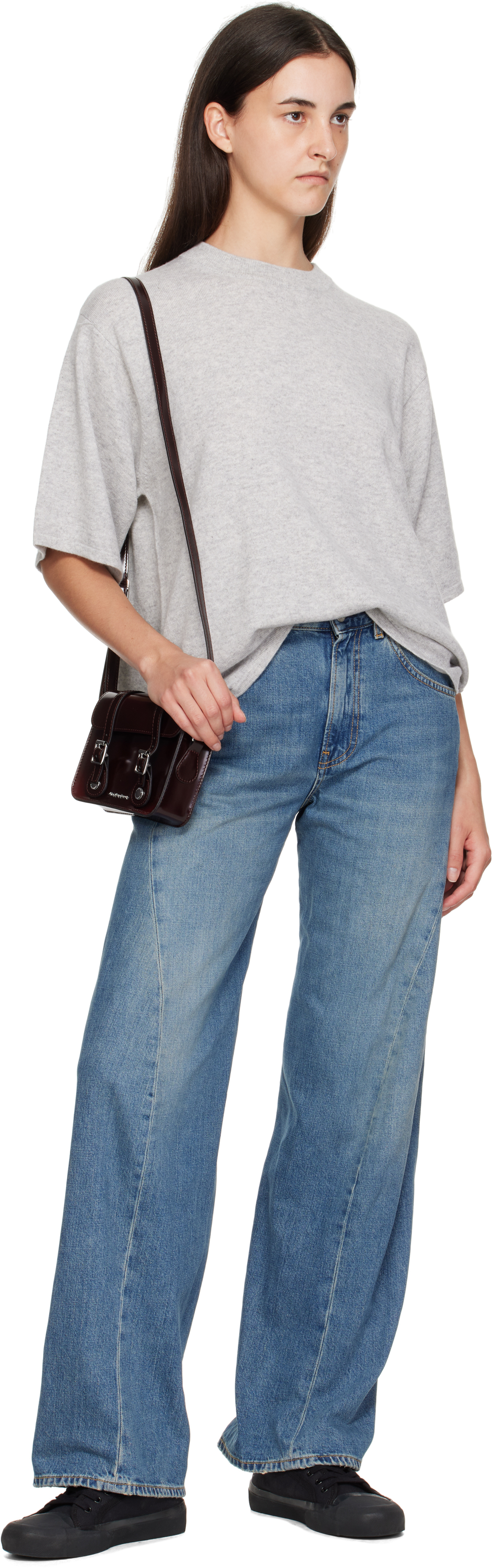Dr. Martens' Burgundy 7 Inch Vegan Crossbody Bag