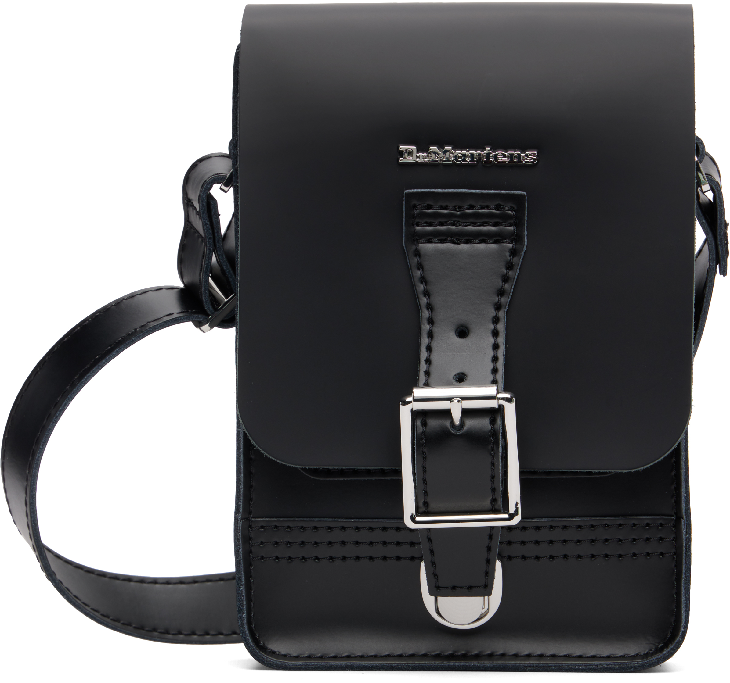 【DR MARTENS】LEATHER VERTICAL クロスボディバッグ Leather Vertical Crossbody Bag in Black | Dr. Martens