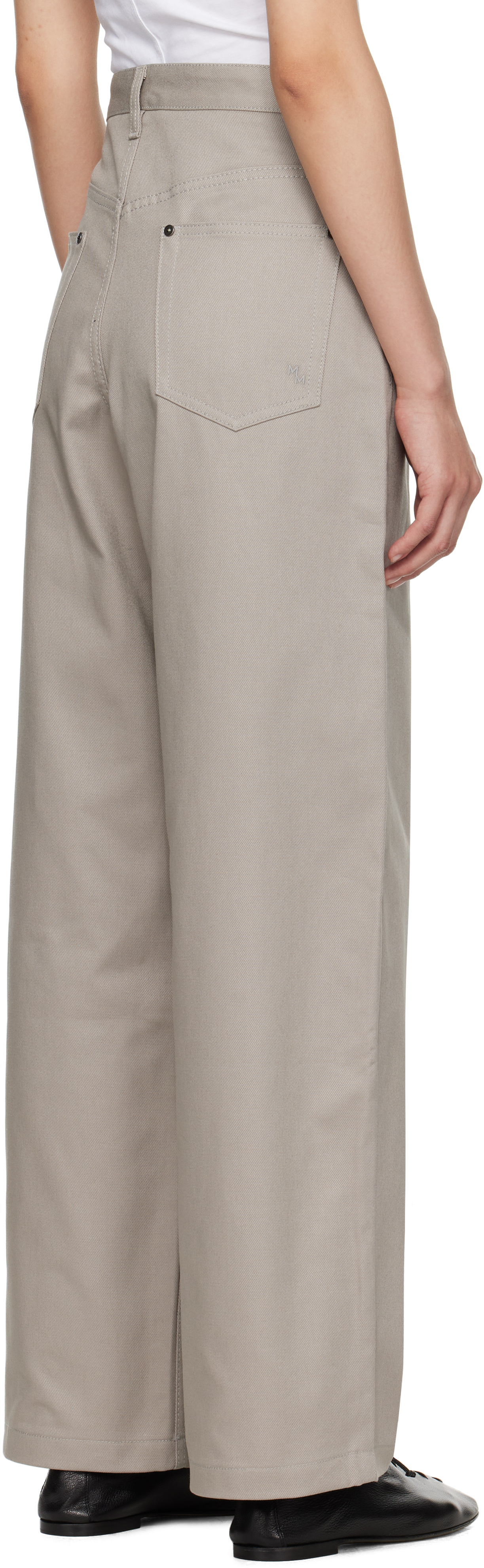 Maria Mcmanus Gray 5 Pocket Wide Leg Trousers In Gray
