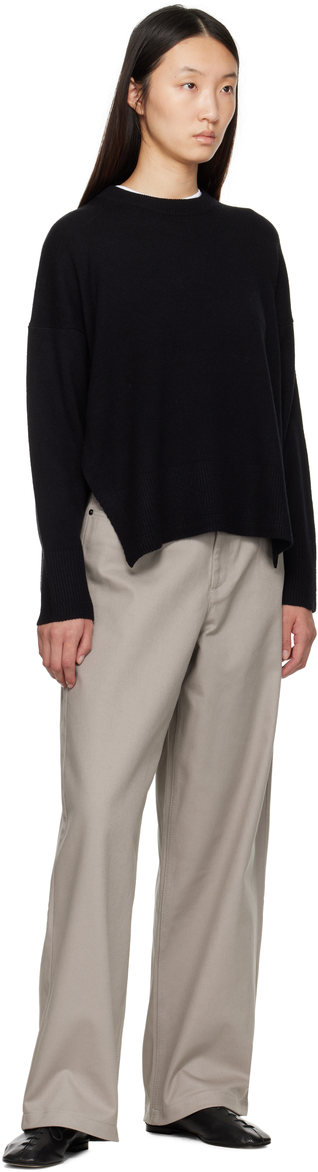 Maria Mcmanus Gray 5 Pocket Wide Leg Trousers In Gray