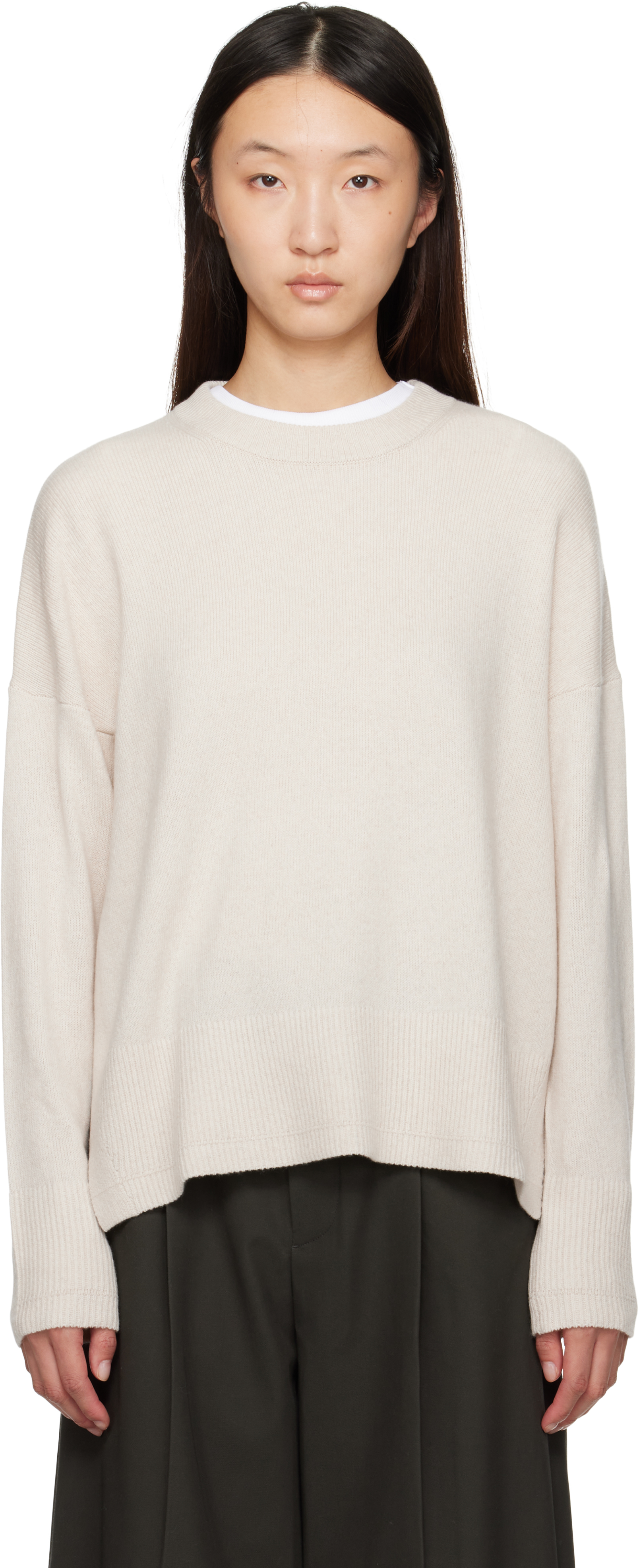 Maria Mcmanus Beige Swing Sweater In Brown
