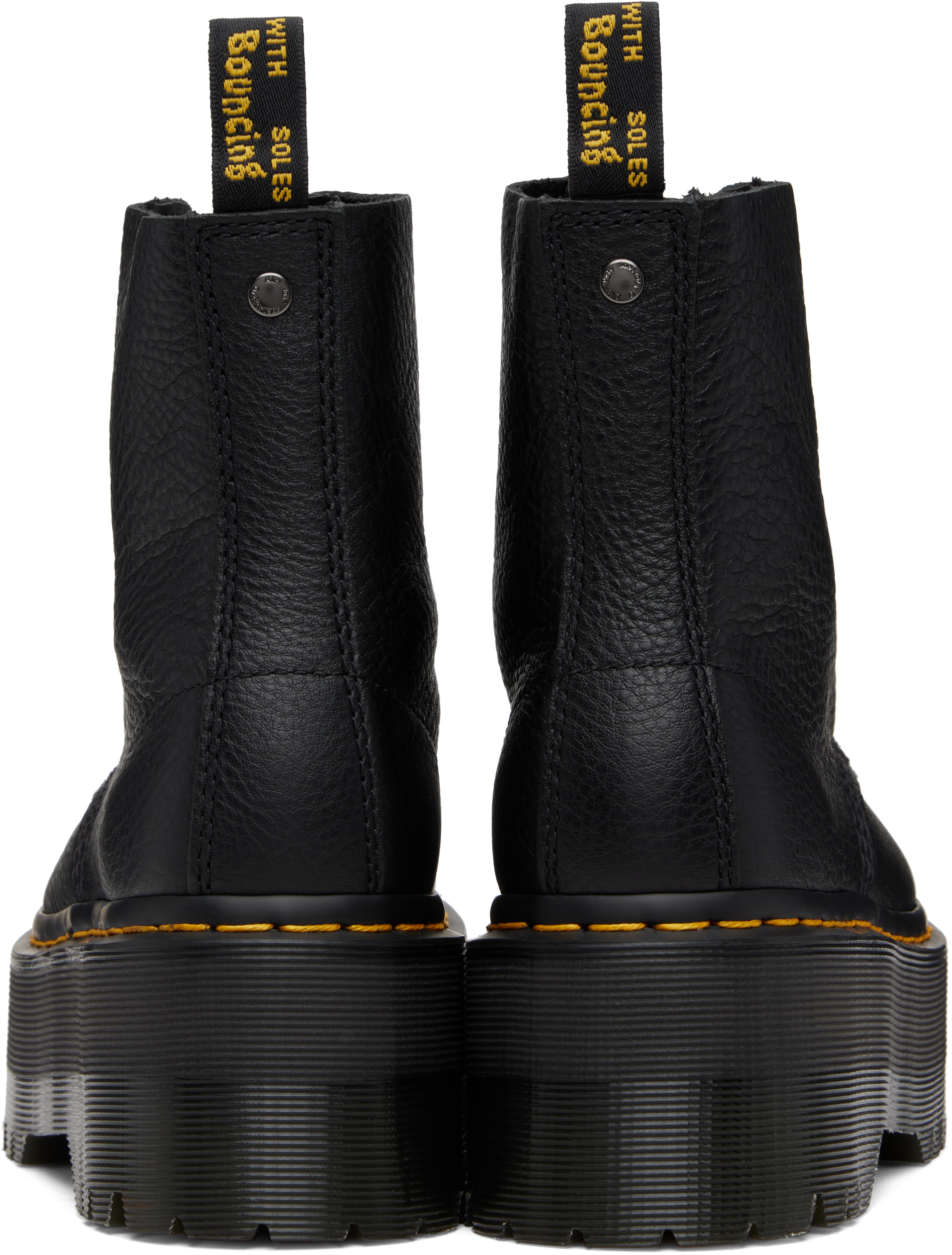 Dr. Martens' Black 1460 Max Leather Platform Boots In Black
