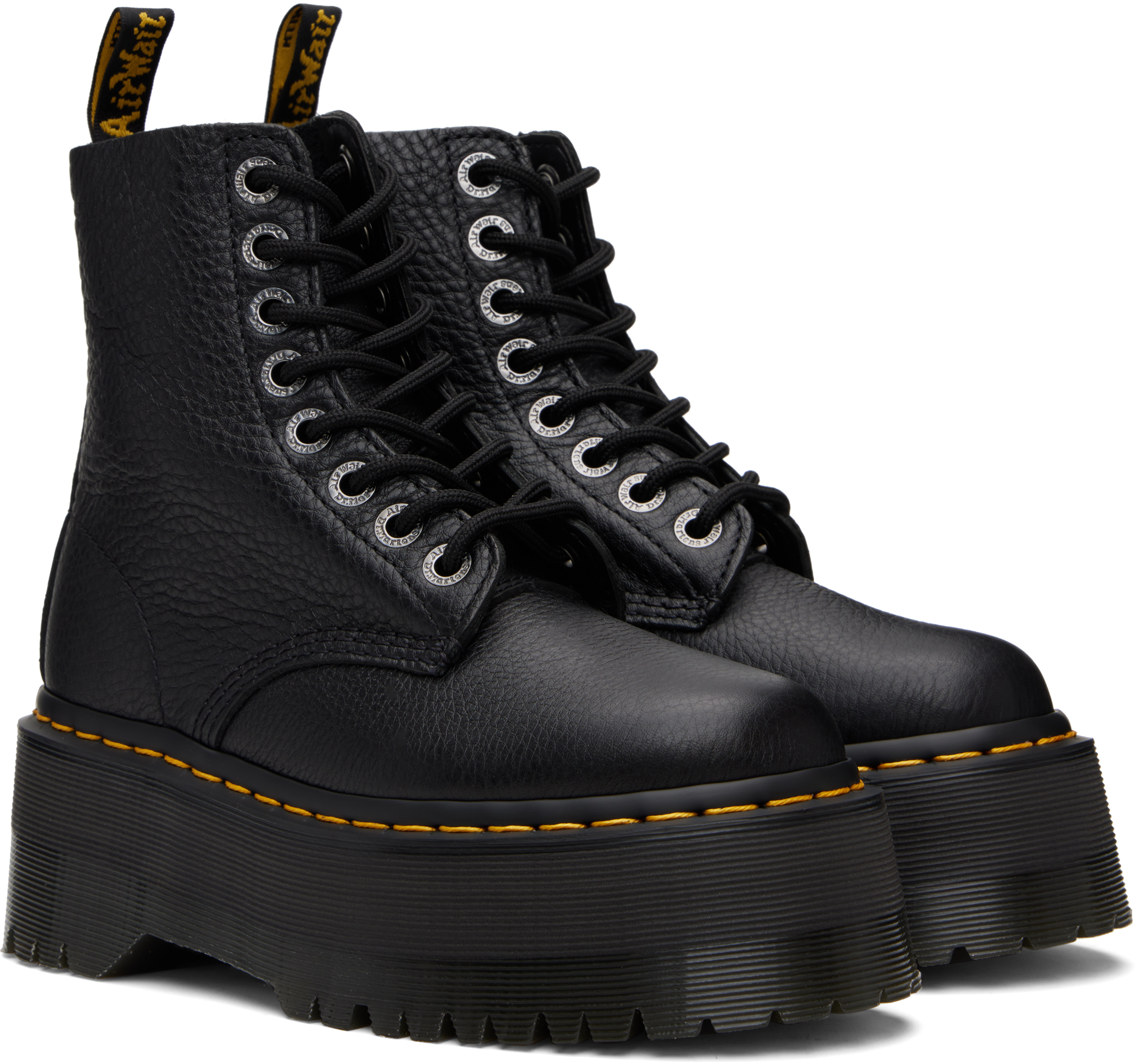 Dr. Martens' Black 1460 Max Leather Platform Boots In Black