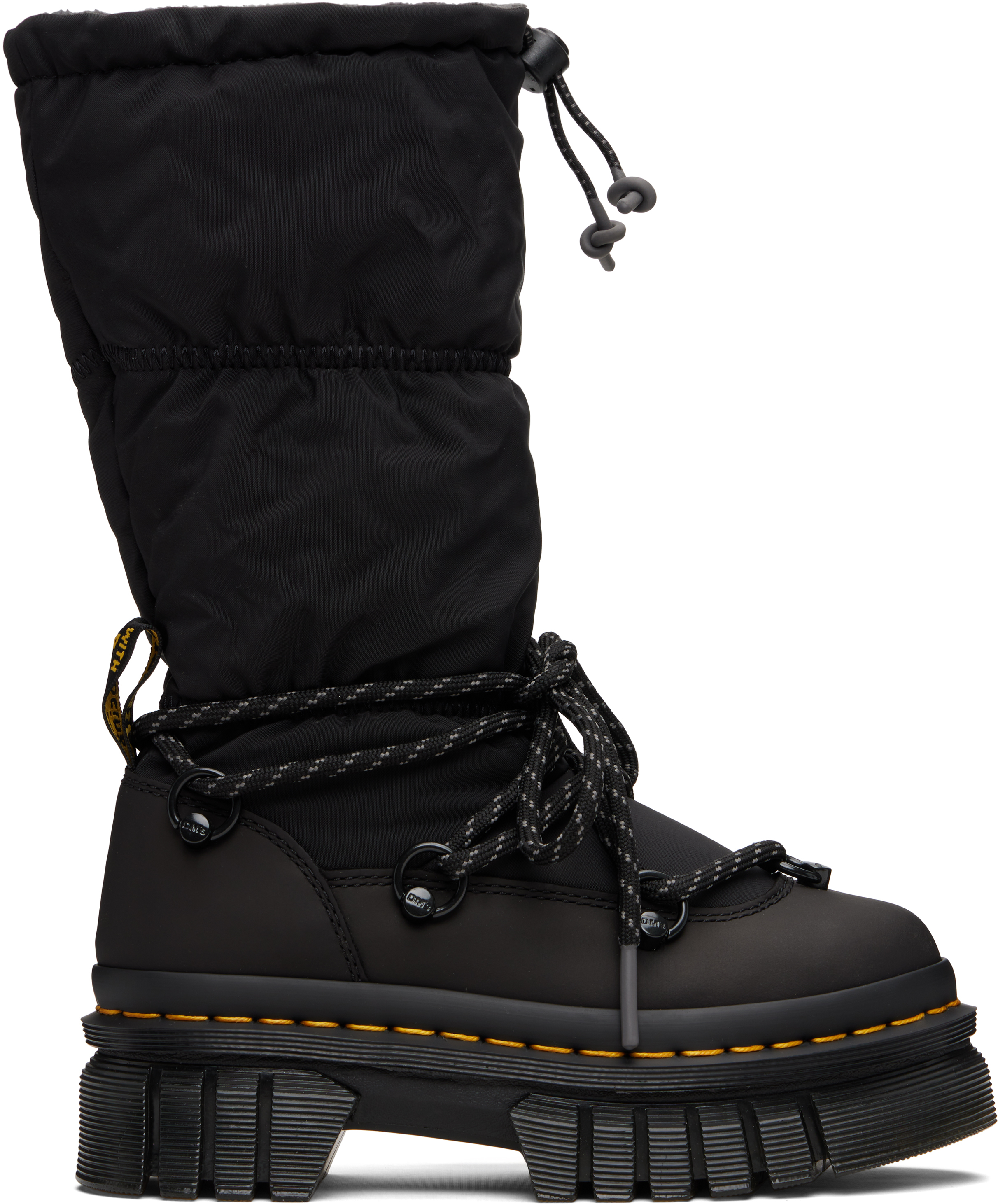 Black Audrick Padded Hi Platform Boots