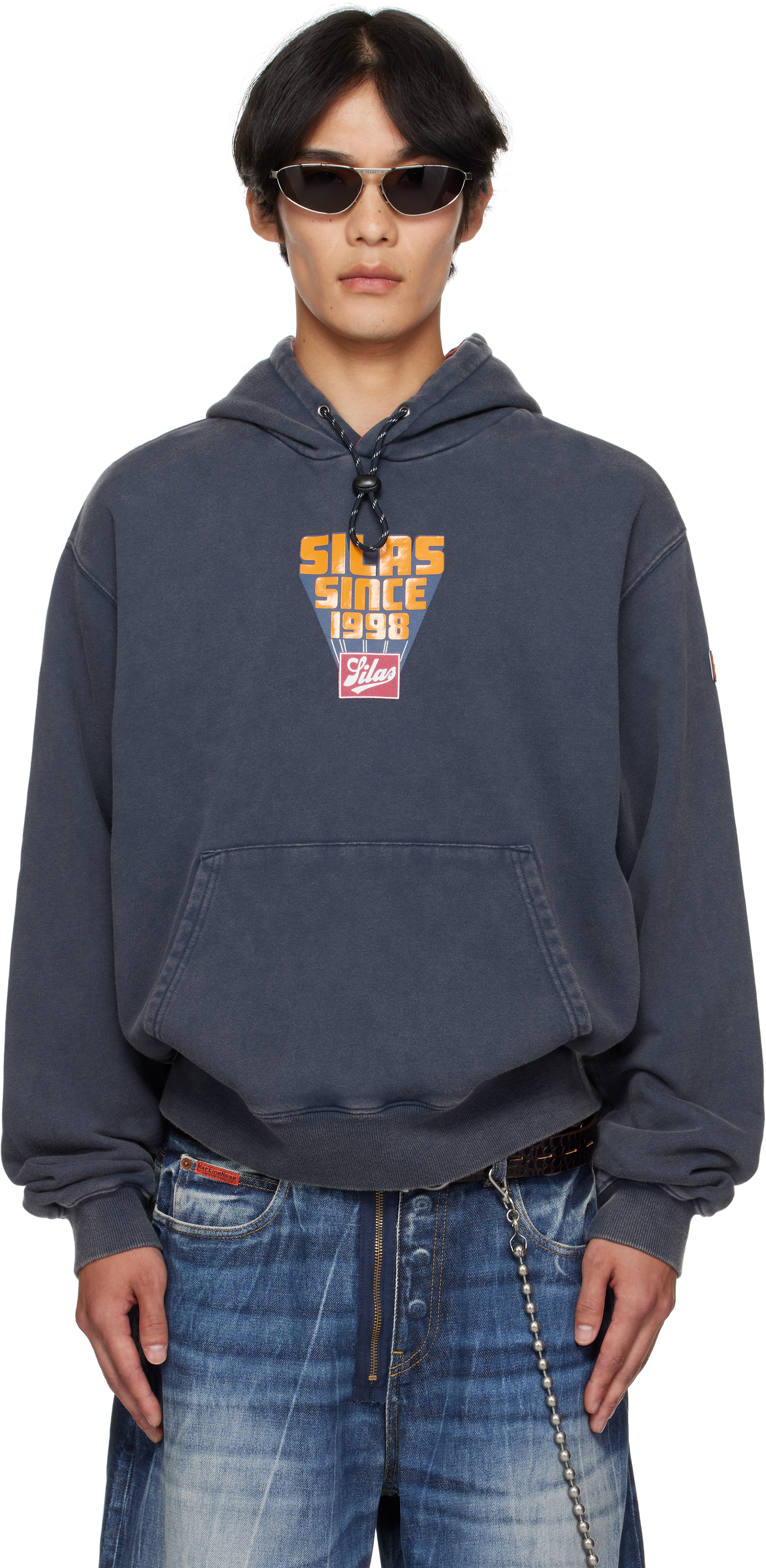 Navy 'Since 1998' Drawstring Sweat Hoodie