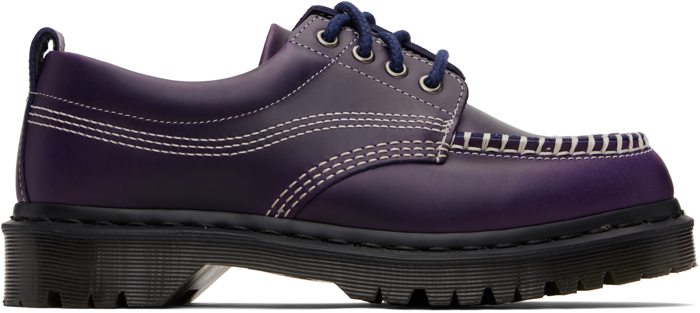 超美品⭐︎Dr.Martens/STUD/UK4 Zebzag Leather Casual 4-Eye Lace-Up Boots in Black | Dr. Martens