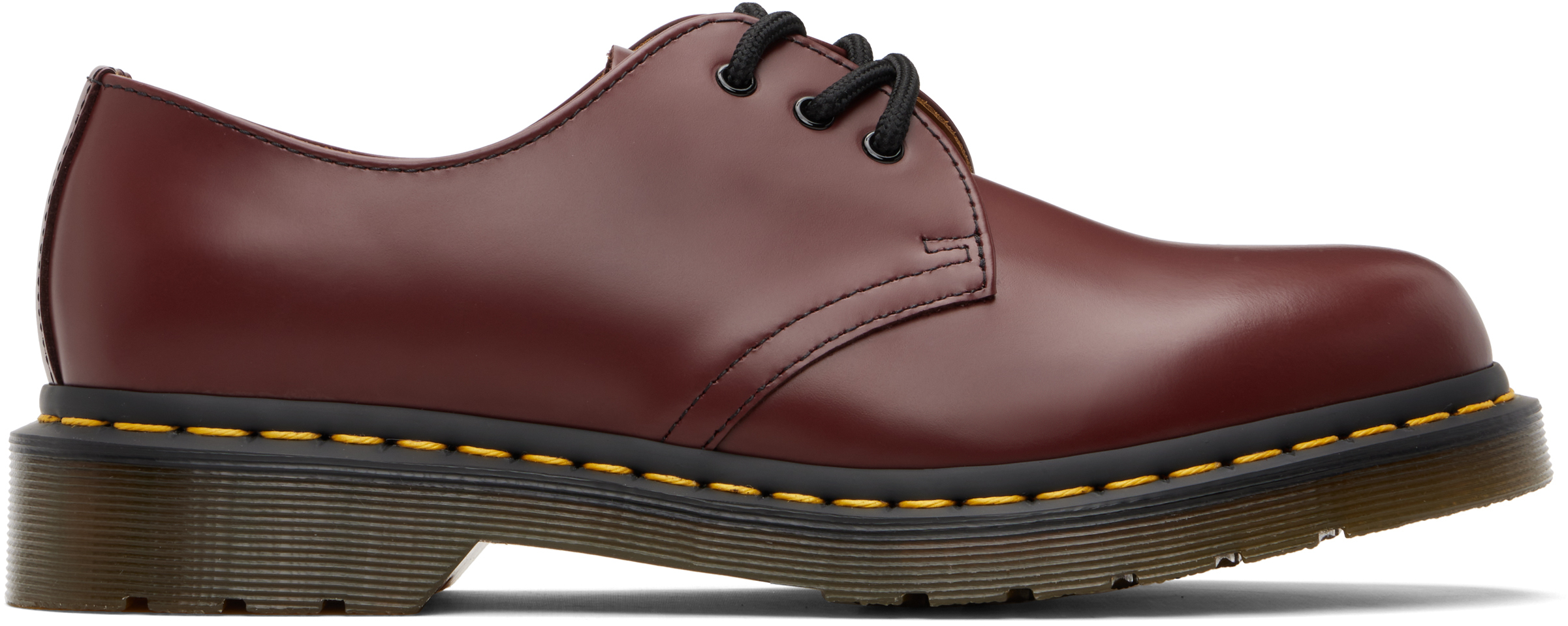 Burgundy 1461 Smooth Leather Oxford Derbys by Dr. Martens on Sale