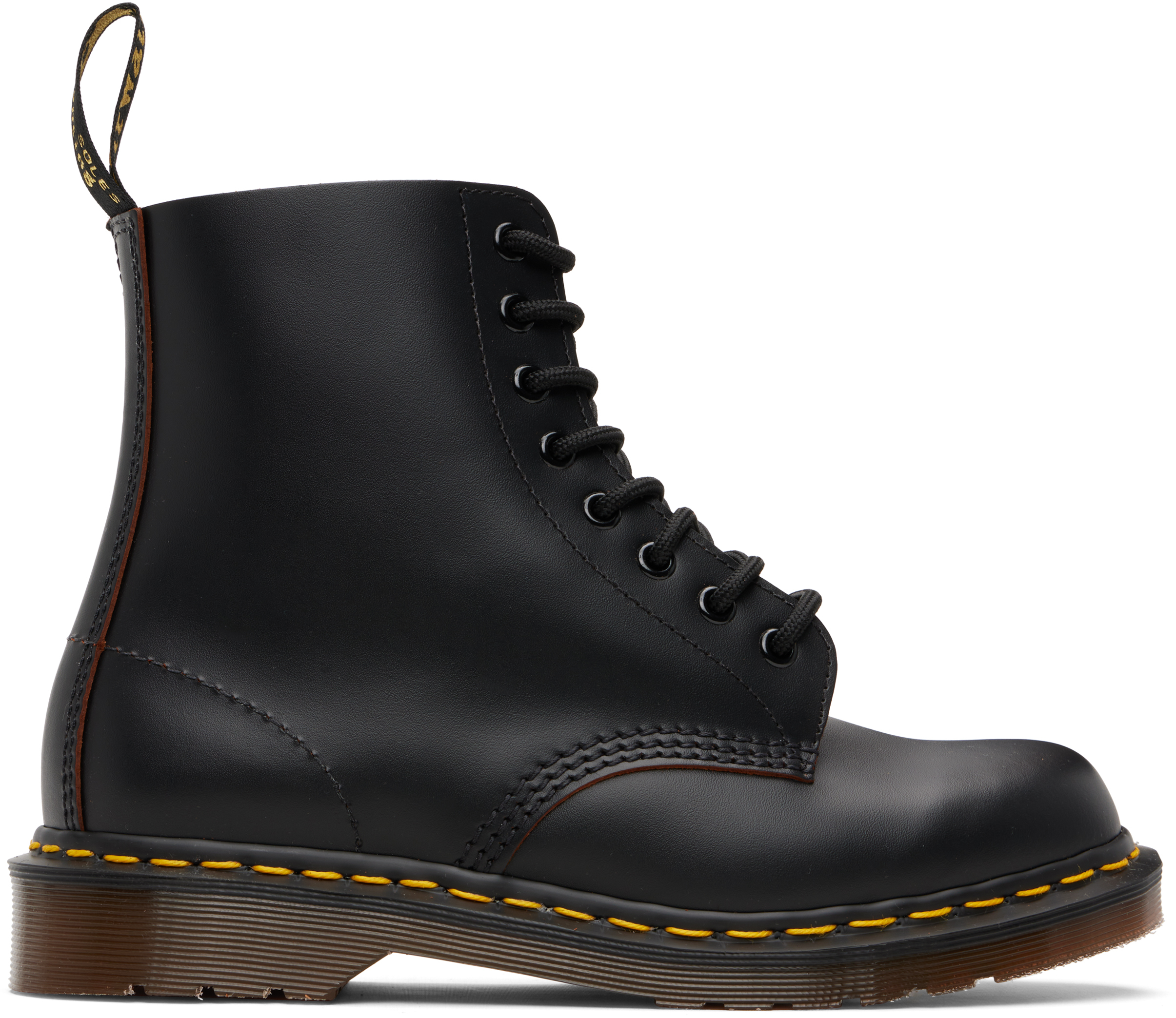 Black 1460 Vintage 'Made In England' Lace-Up Boots