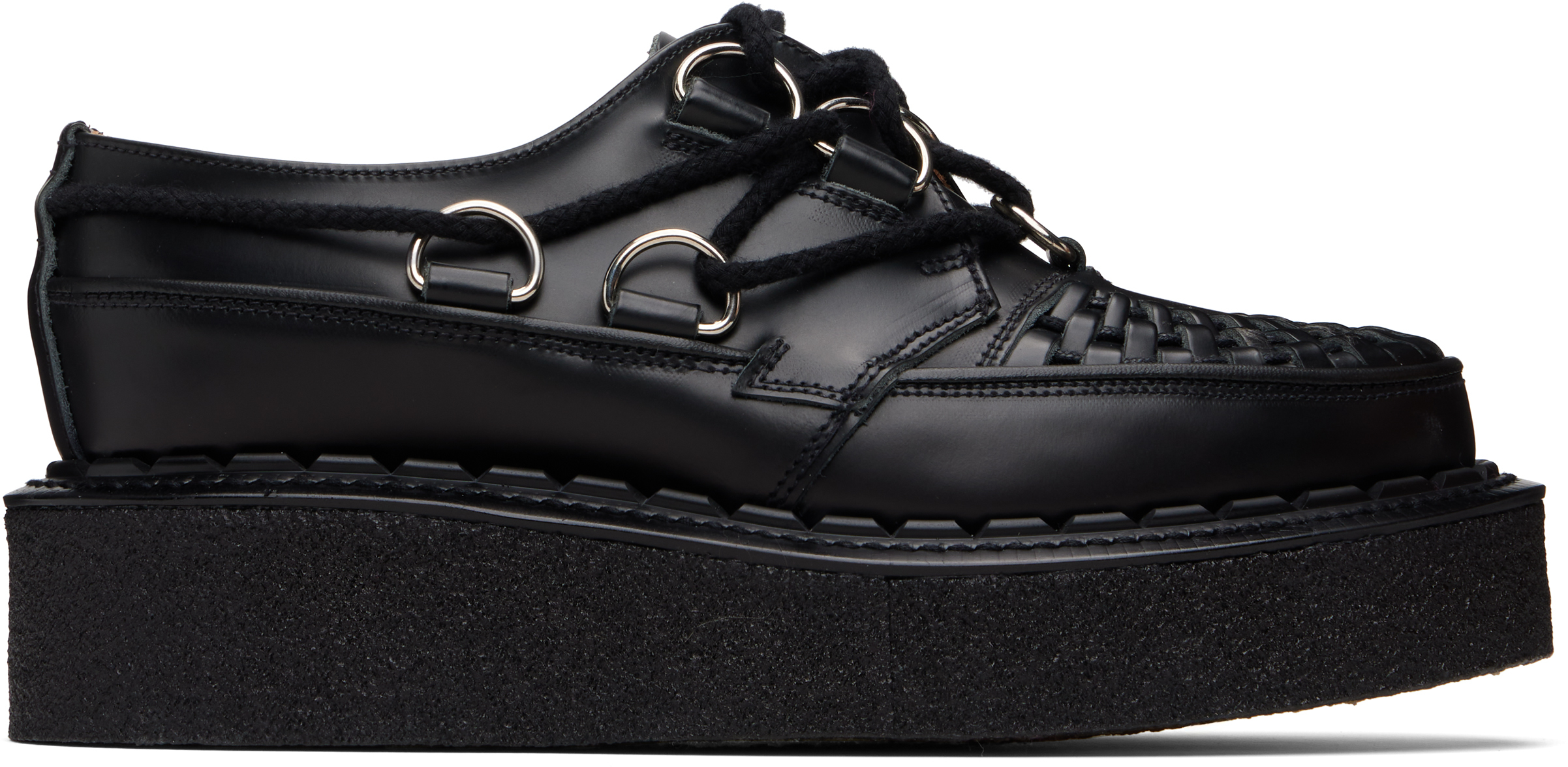 George Cox Black D-ring Tie Skipton Derbys