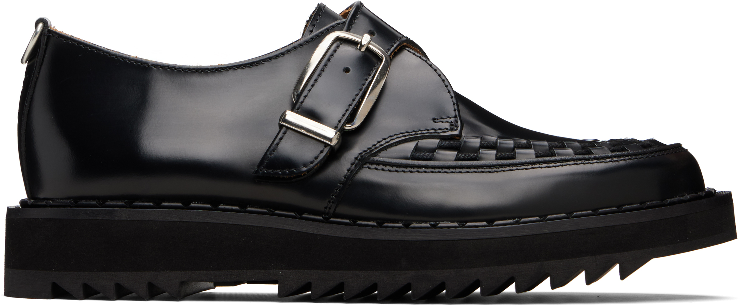 George Cox Black Ripple Hatton Monk Loafers In Multi