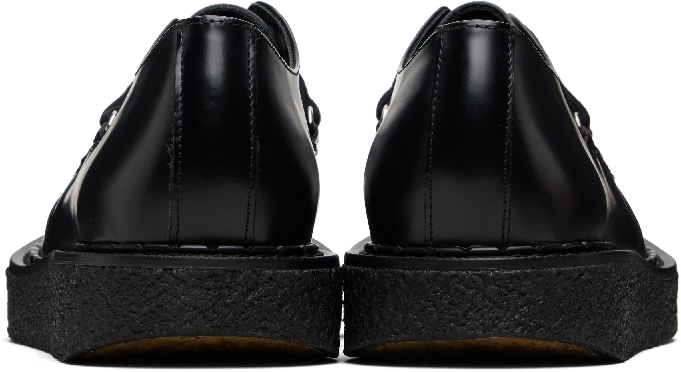 George Cox Black Uniform Experiment Edition Tie-down Hatton Derbys In Black