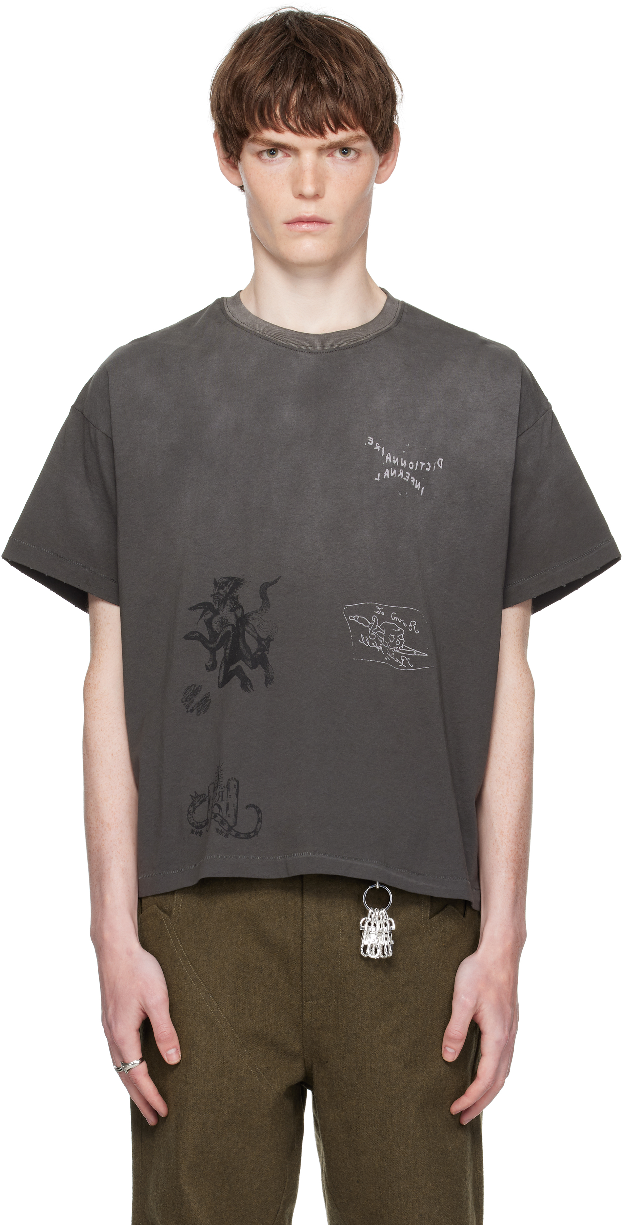 ROCKSTEADY: Gray Hell Dictionary T-shirt | SSENSE Canada