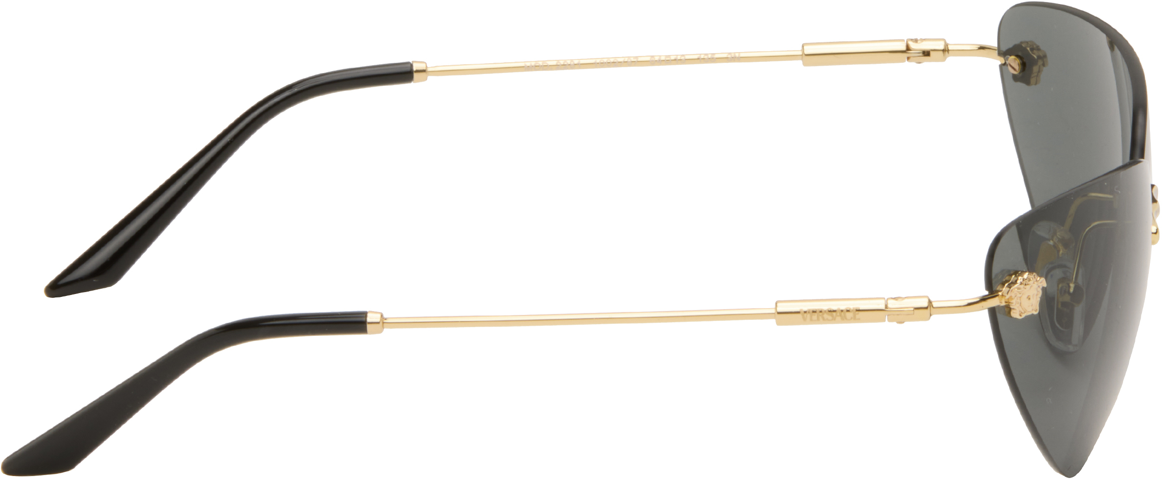 Versace Gold Medusa Cat-eye Sunglasses In Gray