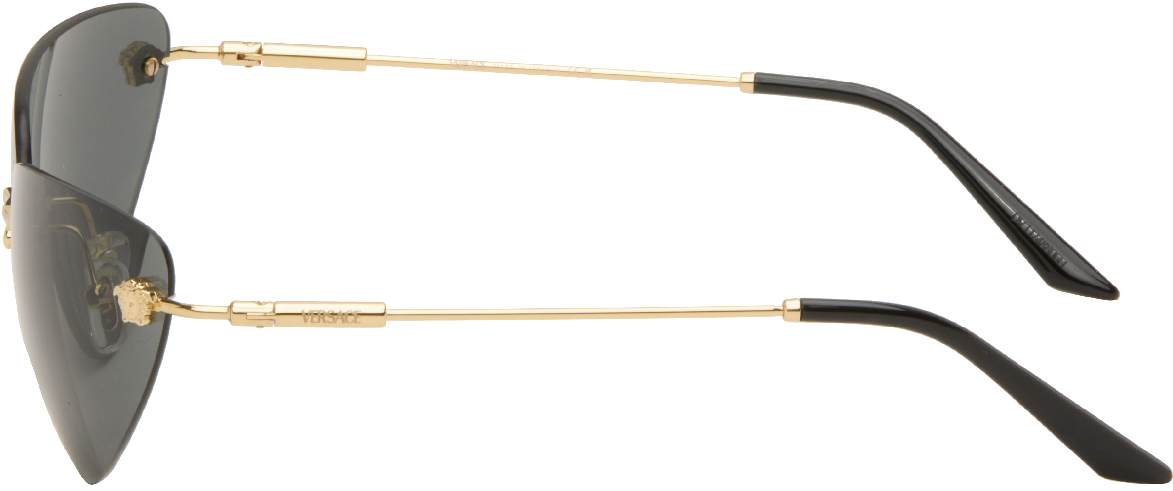 Versace Gold Medusa Cat-eye Sunglasses In Gray