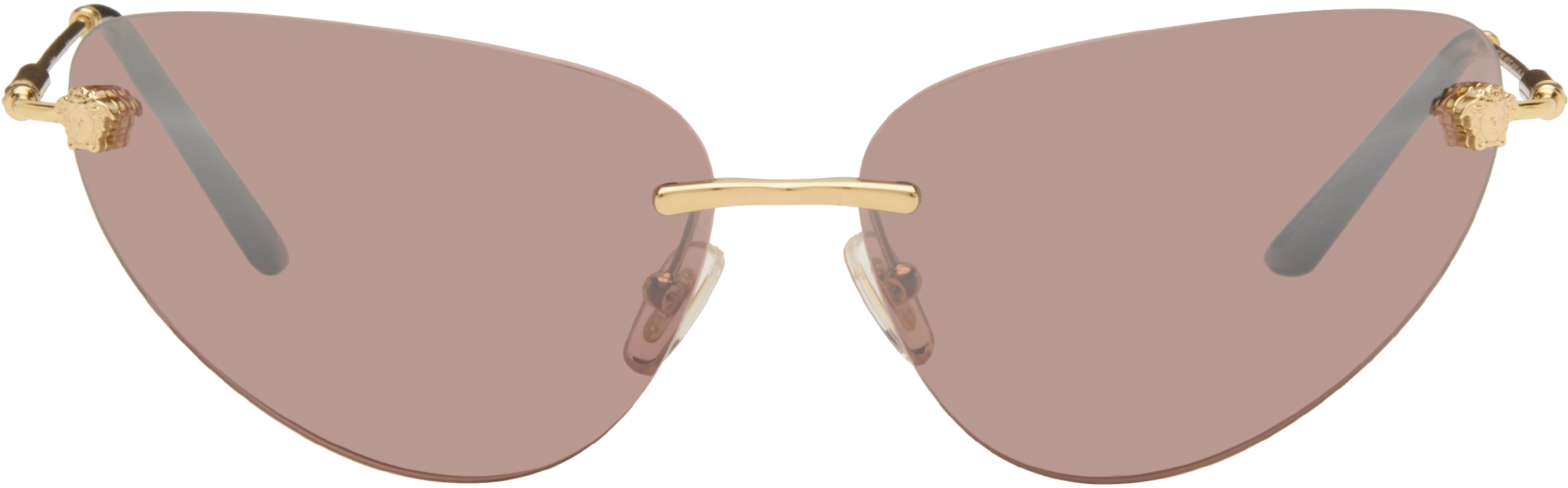 VERSACE | MEDUSA | ROSE LENS - GOLD FRAME | SUNGLASSES MEDUSA SHIELD GOLD MIRROR 222610027P VERSACE main image 4
