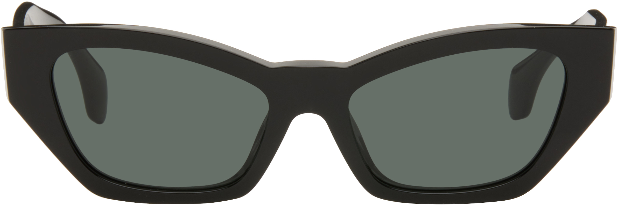 Versace Black Signature Cat-eye Sunglasses In Black