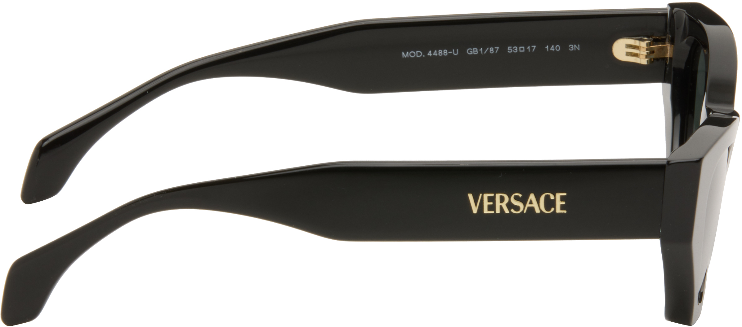 Versace Black Signature Cat-eye Sunglasses In Black