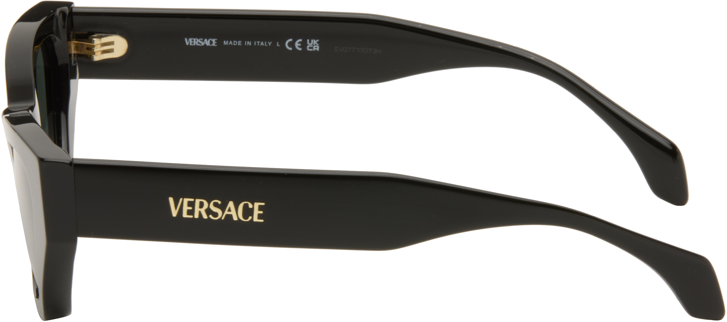 Versace Black Signature Cat-eye Sunglasses In Black