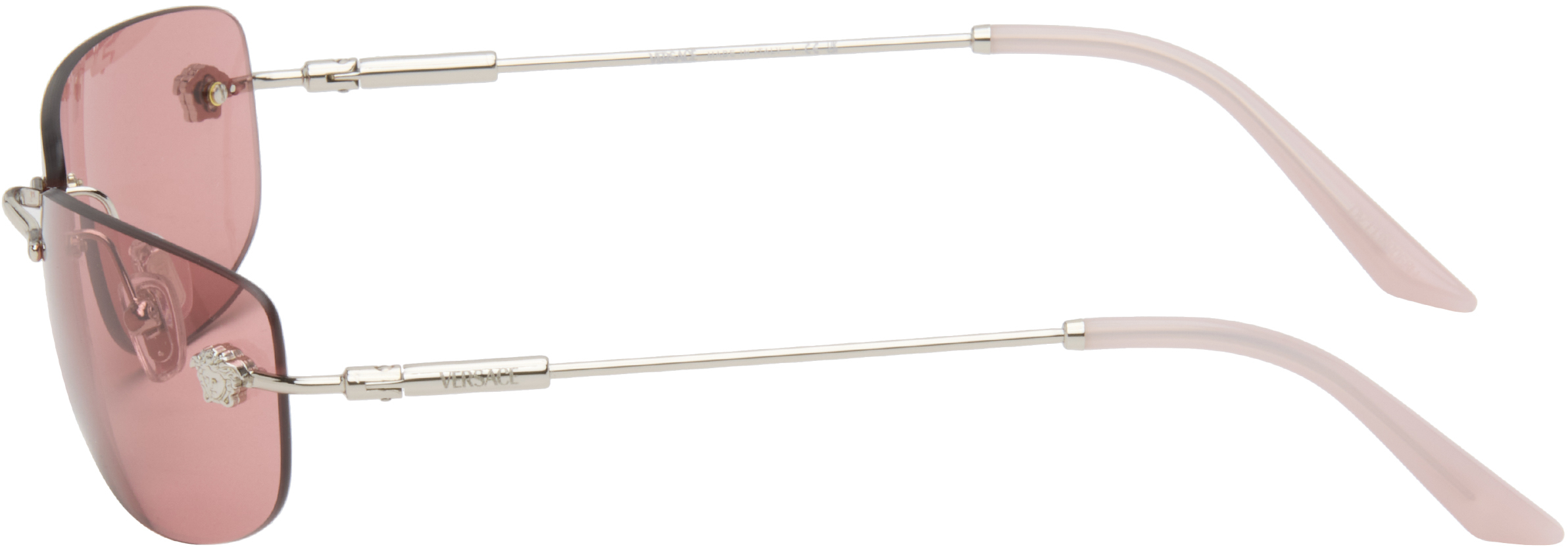 Versace Pink Runway Sunglasses In Multi