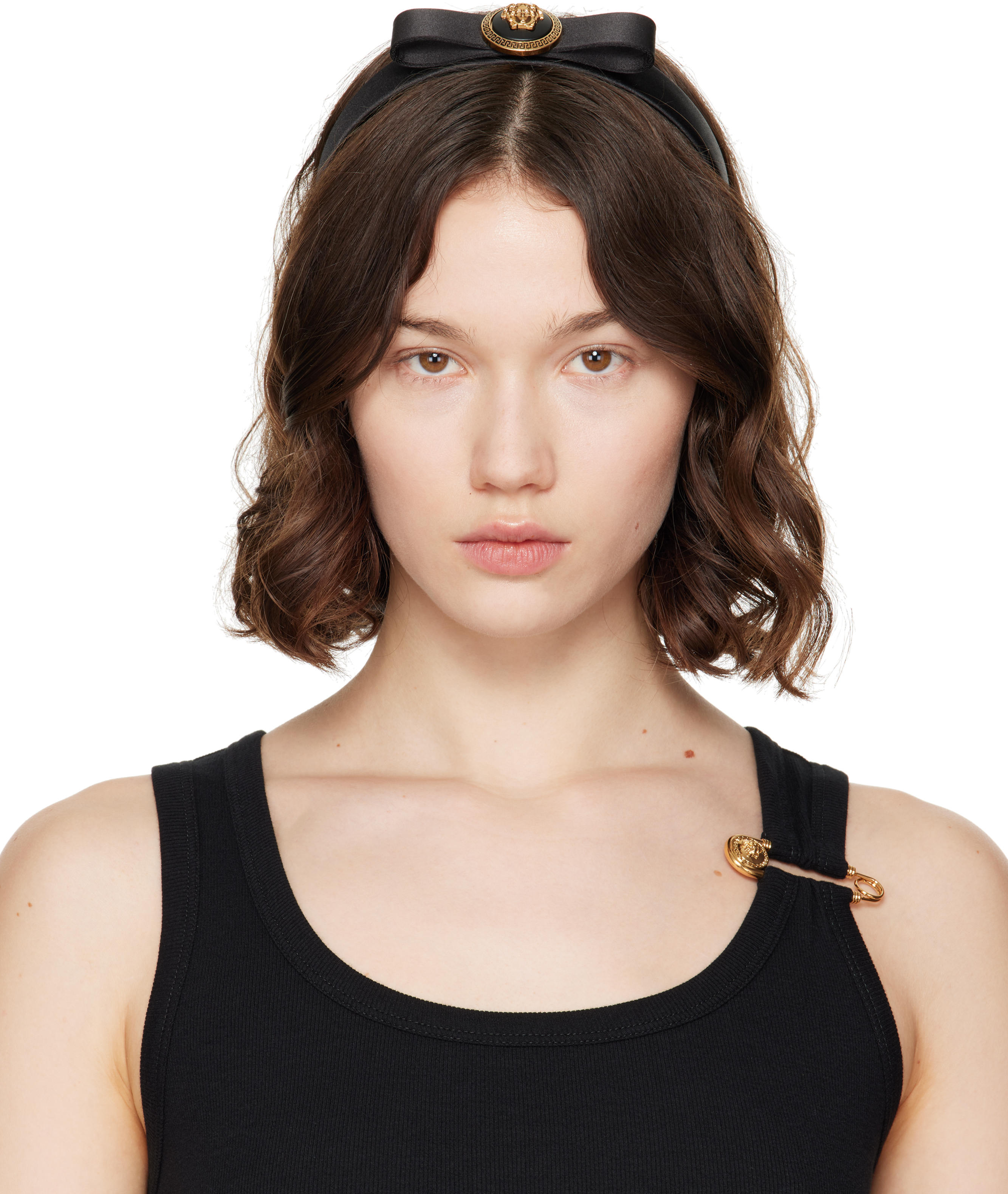 Black Gianni Ribbon Headband