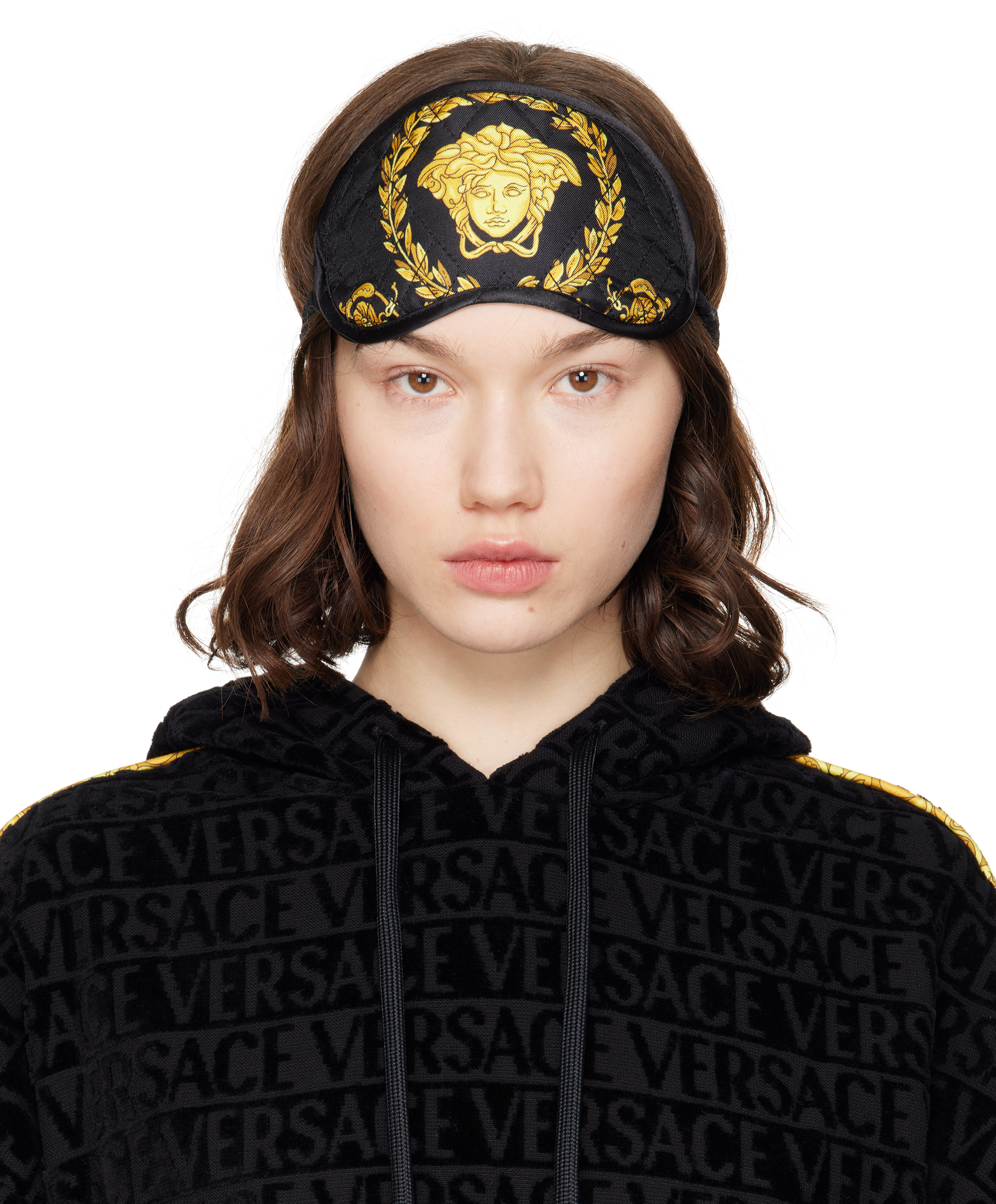 Black & Gold Crete de Fleur Sleep Mask