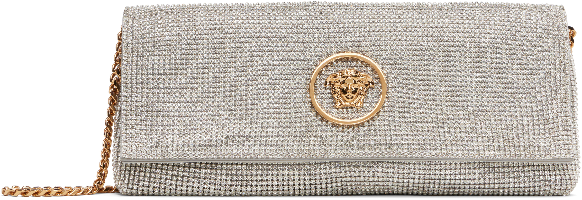 Silver Crystal 'La Medusa' Clutch