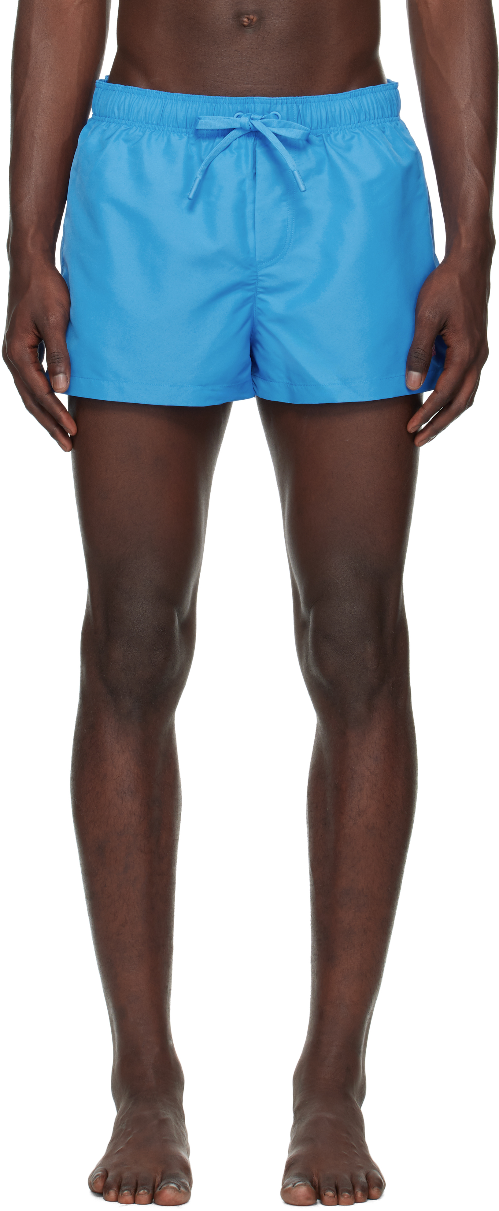 Blue Embroidered Medusa Swim Shorts