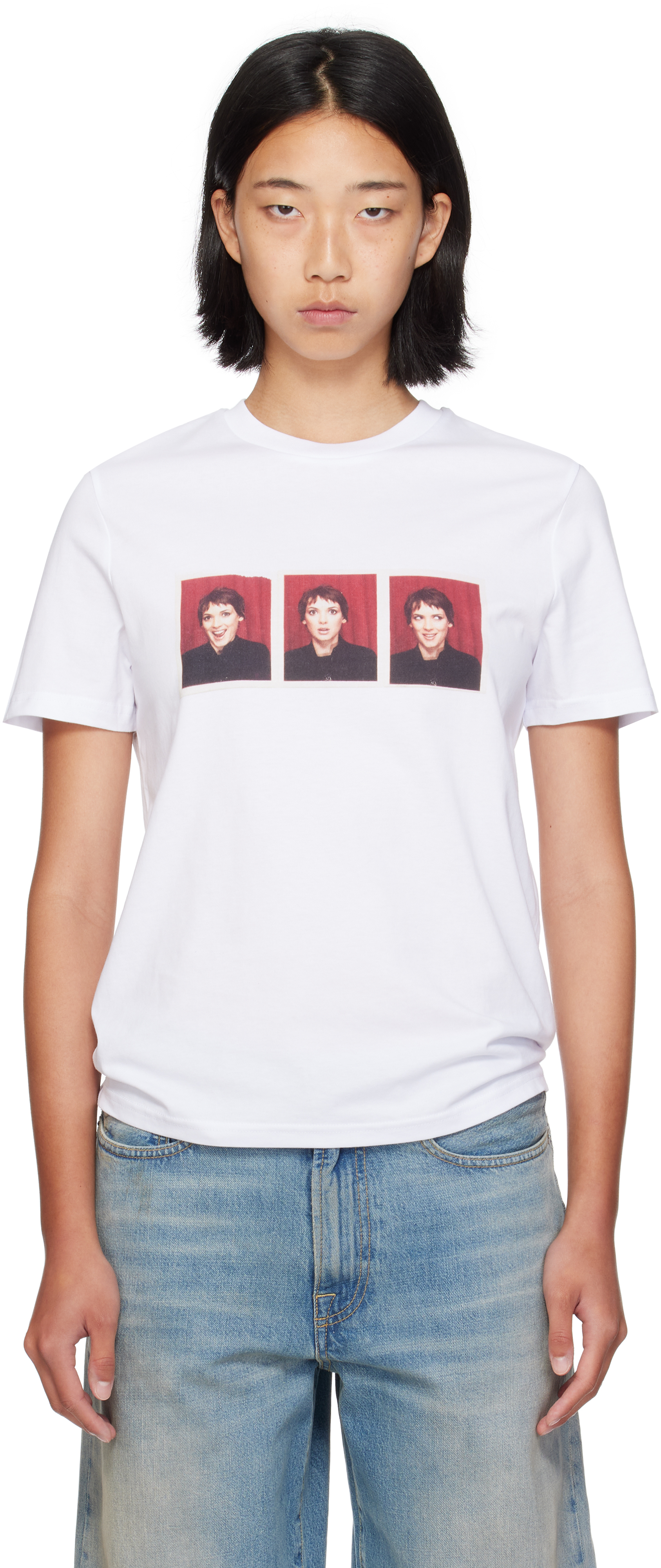 White Winona Photobooth T-shirt by IDEA | SSENSE Canada