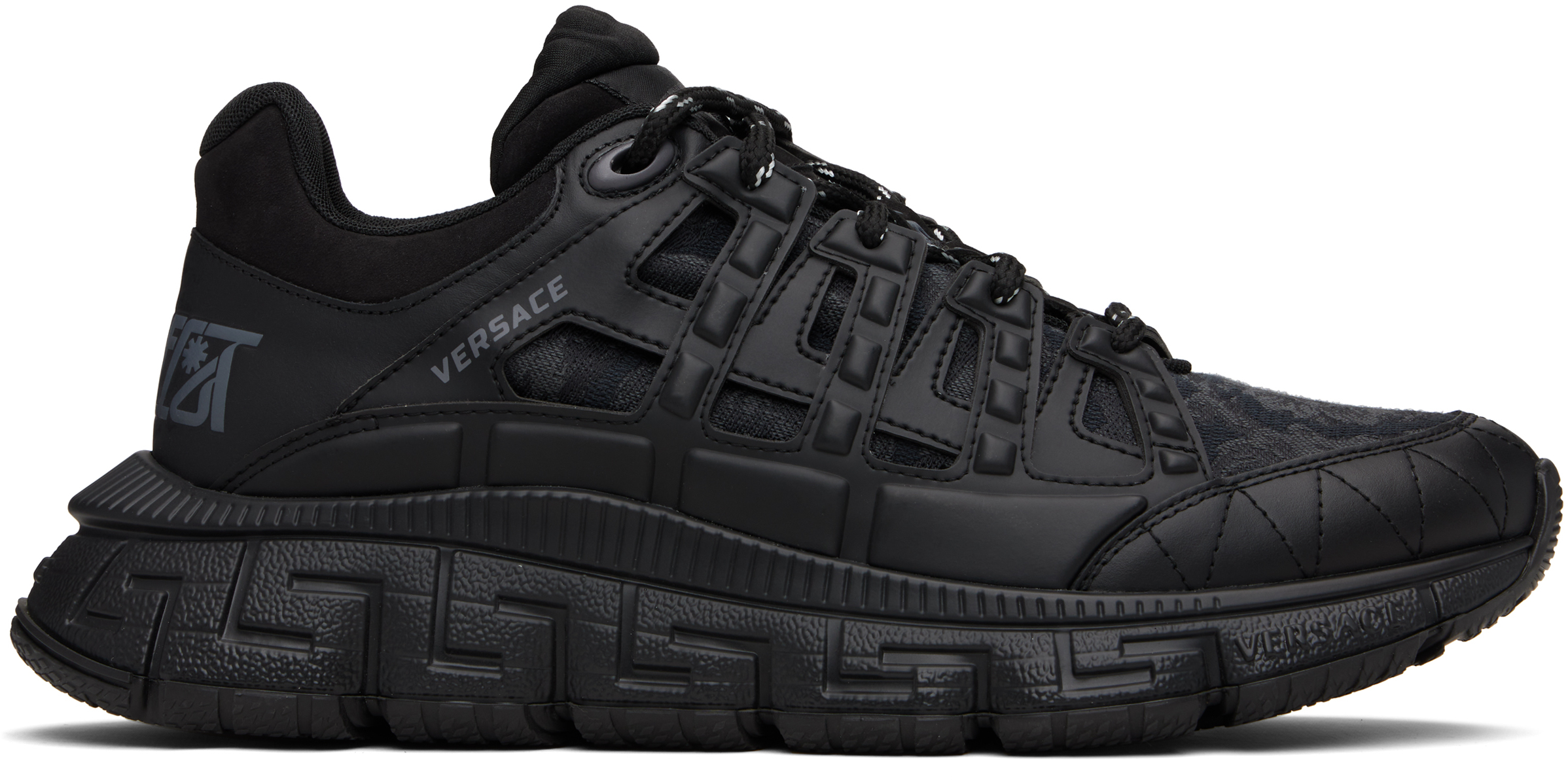 Black Barocco Jacquard Trigreca Sneakers